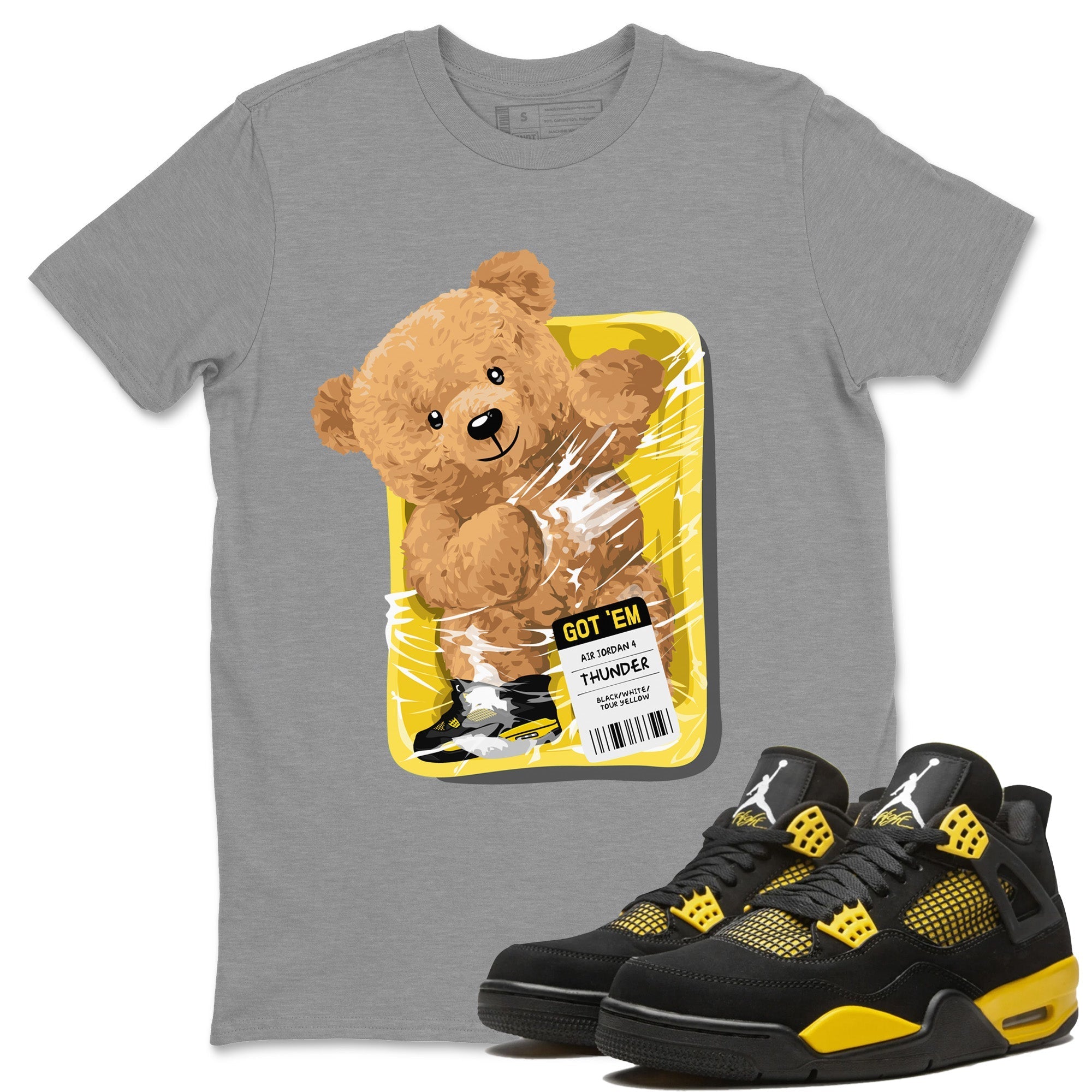 Packaged Bear Unisex Tops - Air Jordan 4 Thunder