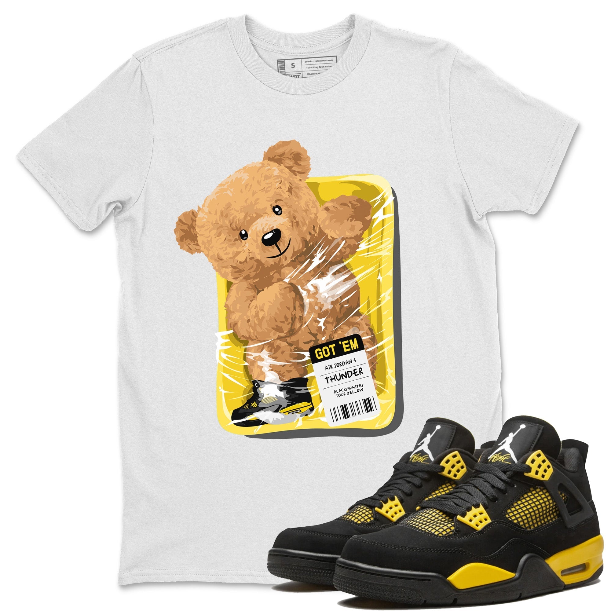 Packaged Bear Unisex Tops - Air Jordan 4 Thunder