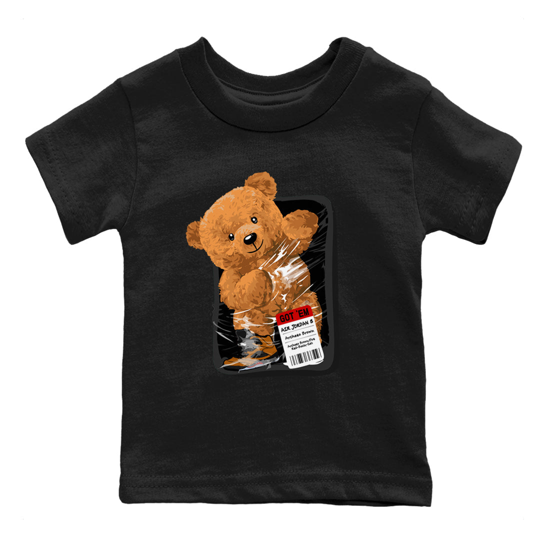 Packaged Bear snkmatch Tees Kids - Air Jordan 5 Archaeo Brown