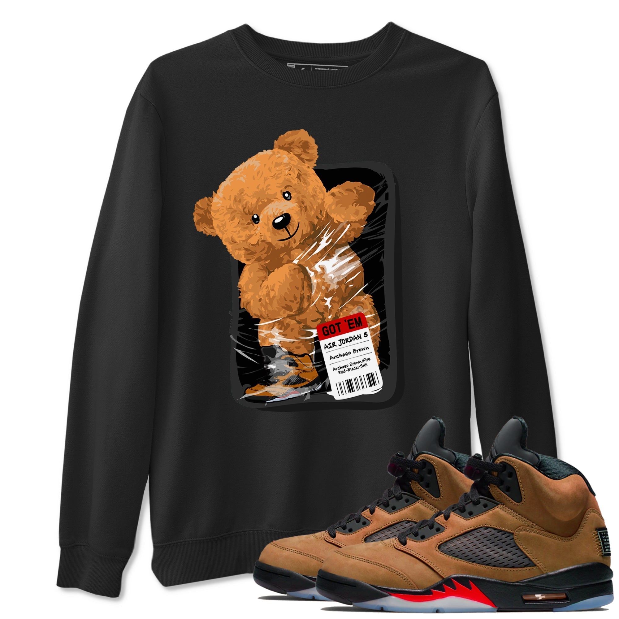 Packaged Bear snkmatch Tees - Air Jordan 5 Archaeo Brown
