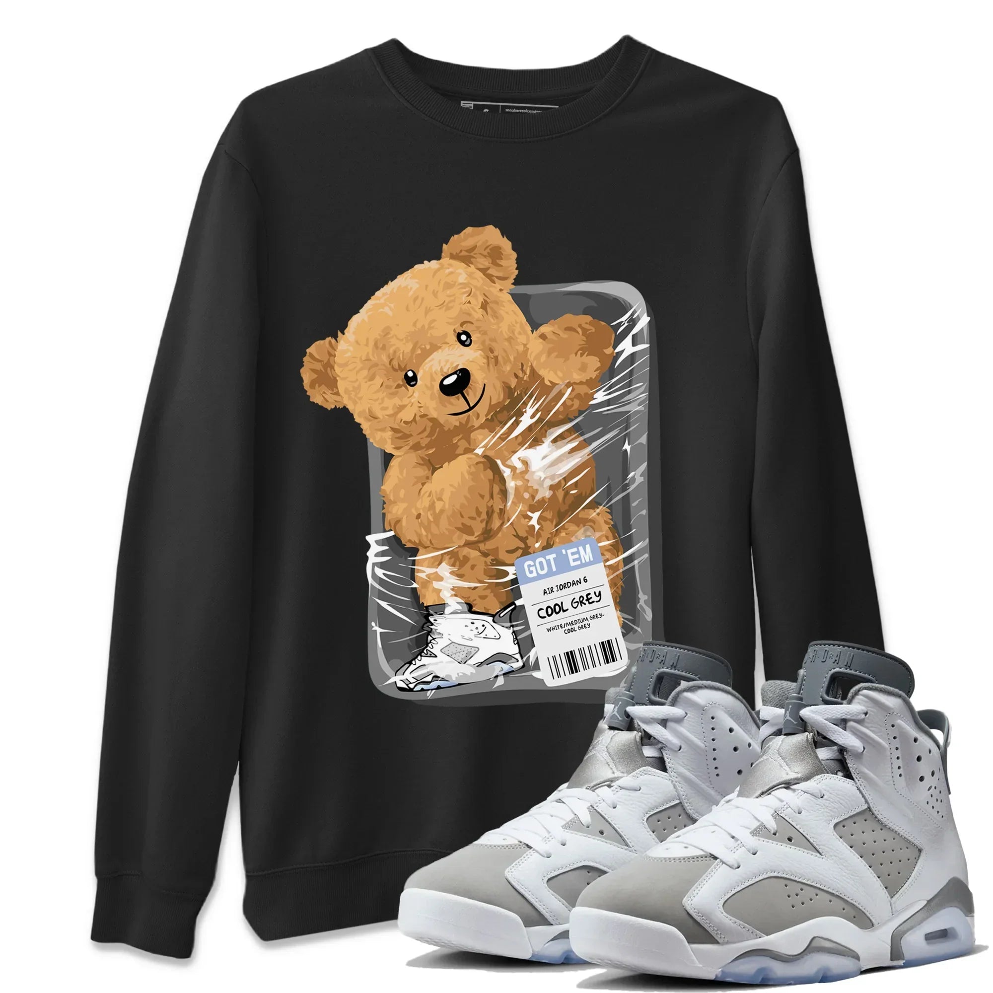 Packaged Bear Unisex Tops - Air Jordan 6 Cool Grey