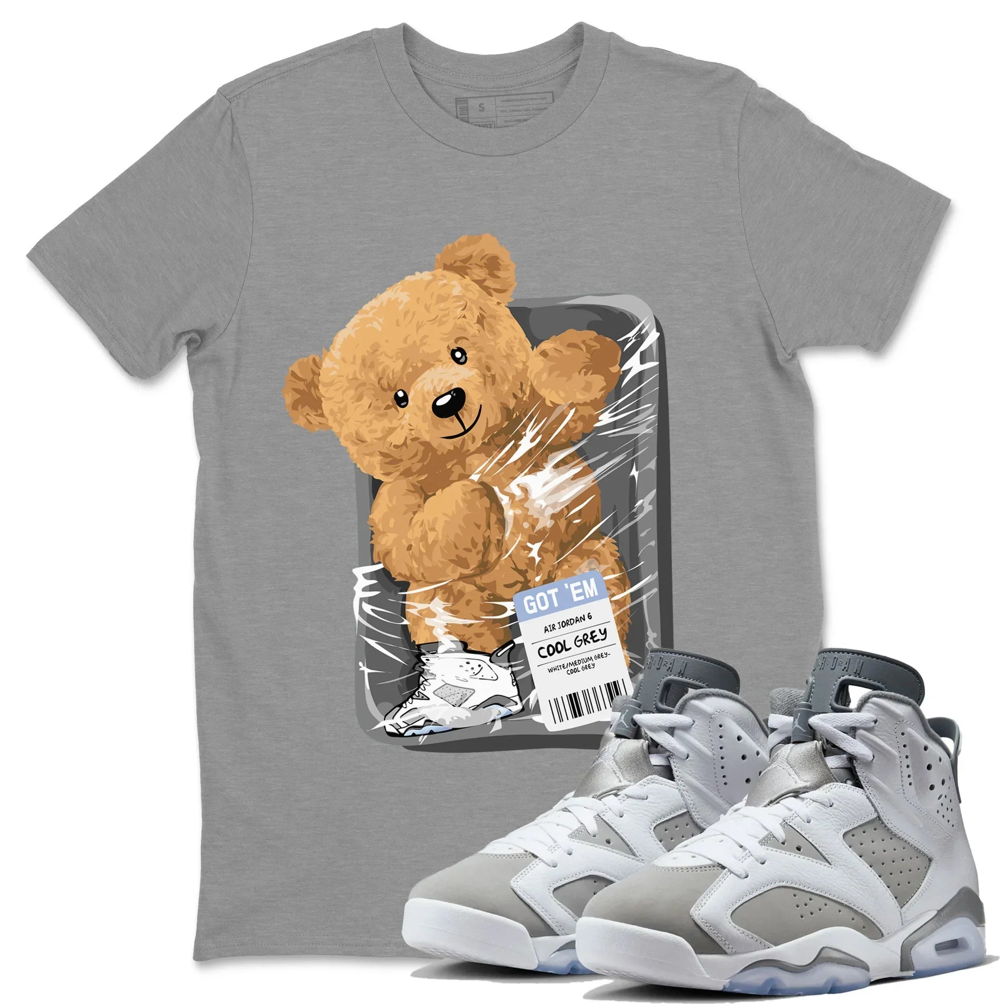 Packaged Bear Unisex Tops - Air Jordan 6 Cool Grey