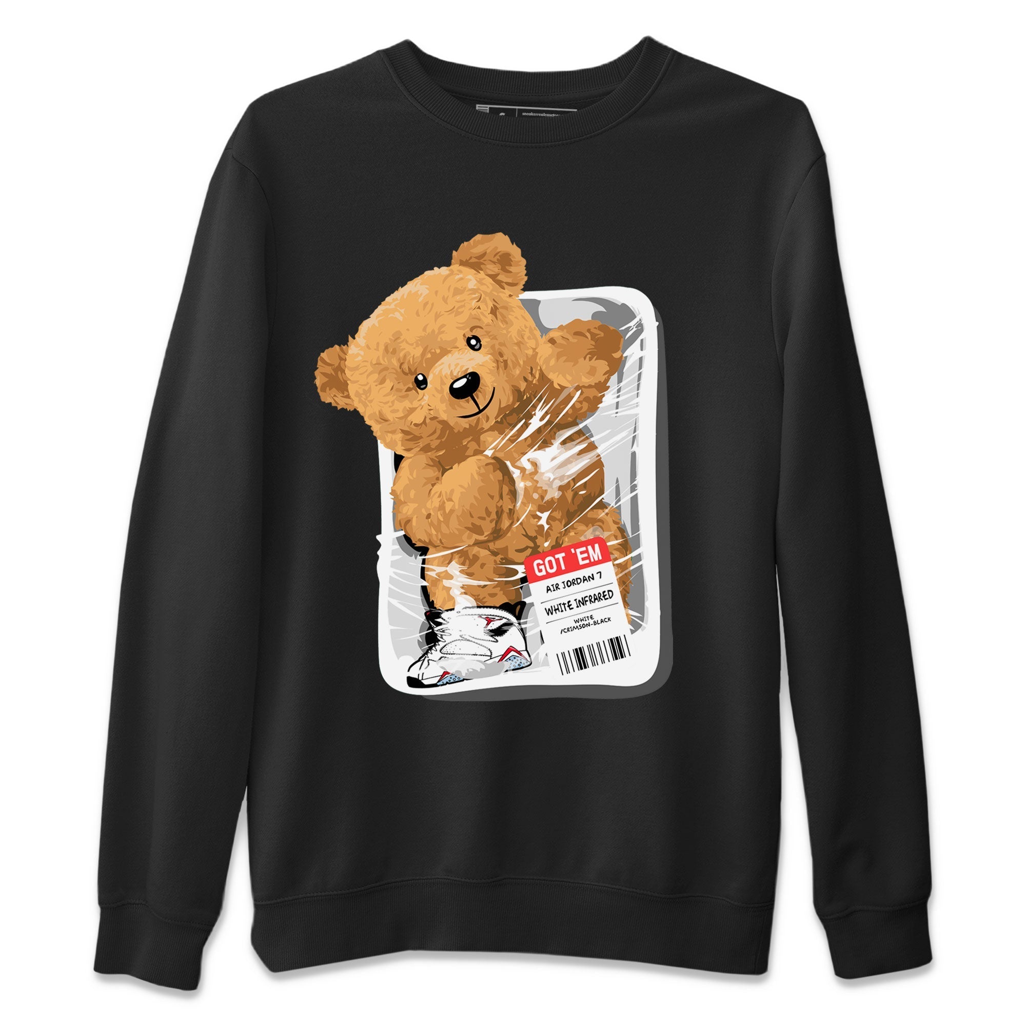 Packaged Bear Unisex Tops - Air Jordan 7 White Infrared