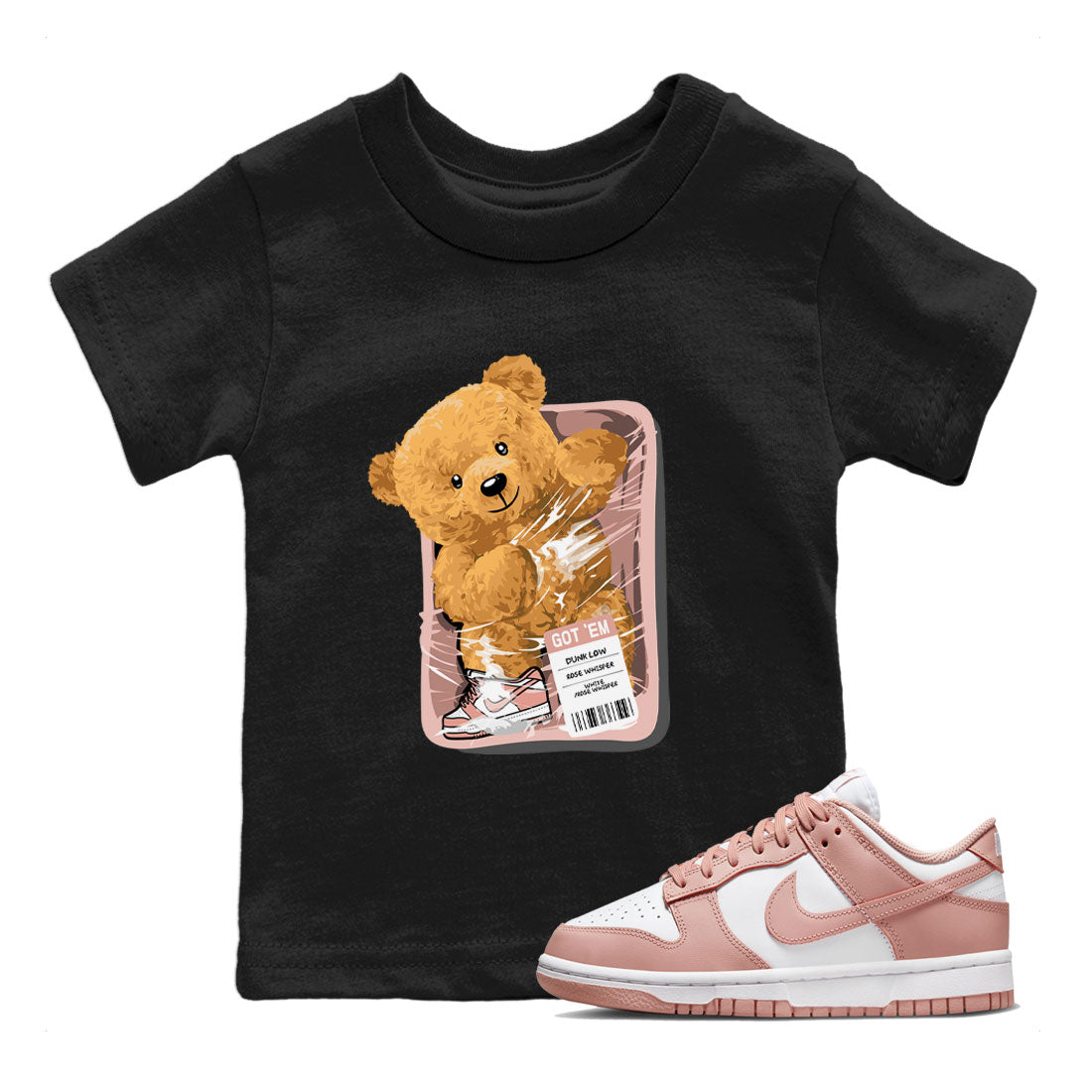 Packaged Bear snkmatch Tee Kids - Dunk Rose Whisper