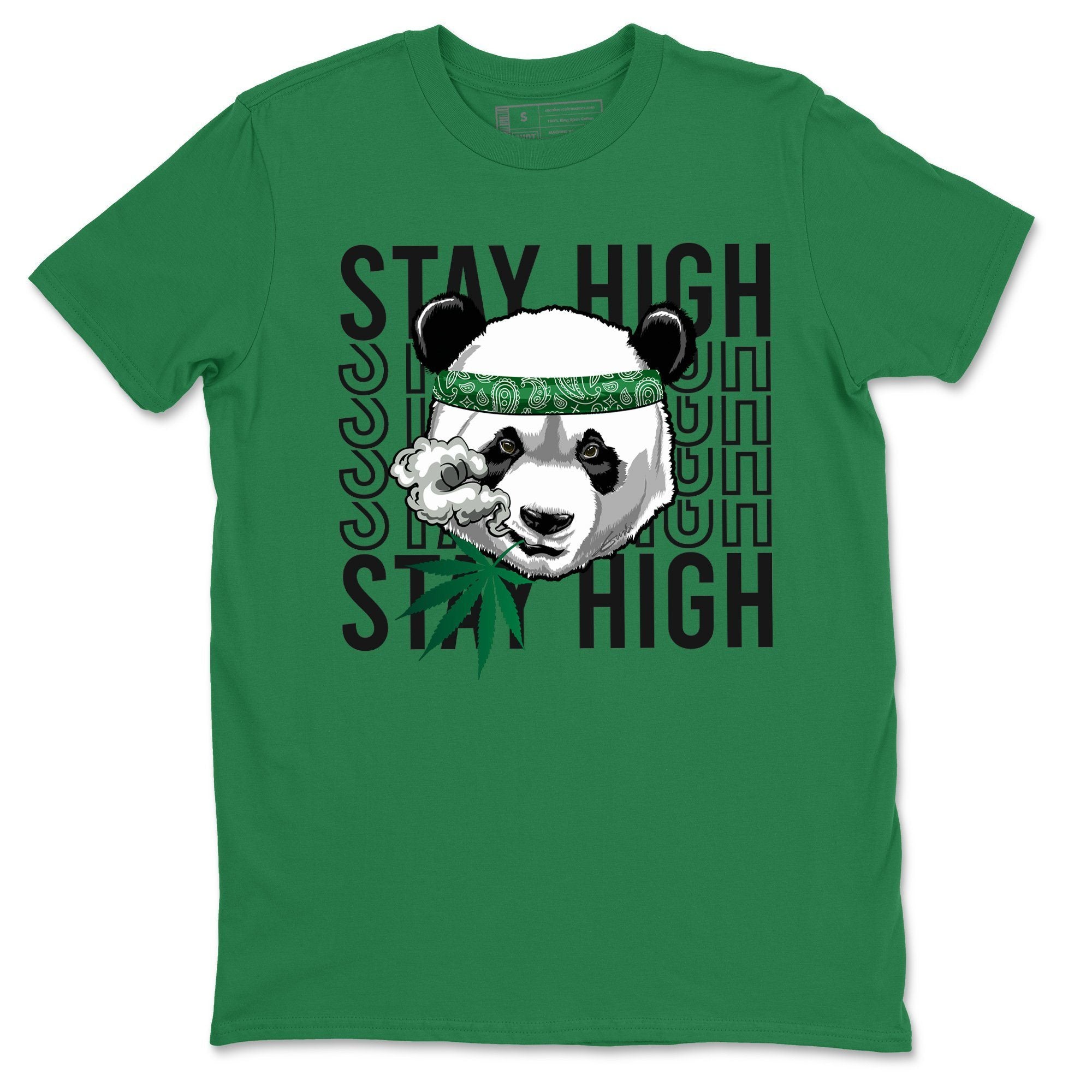 Panda Stay High Unisex Tops - Air Jordan 3 Pine Green