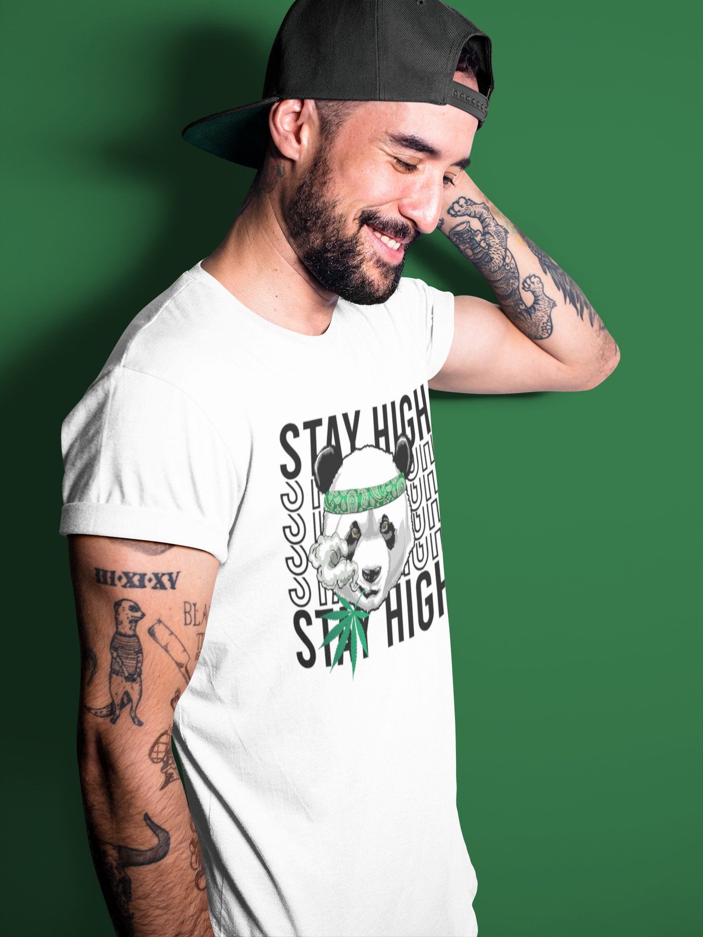 Panda Stay High Unisex Tops - Air Jordan 3 Pine Green