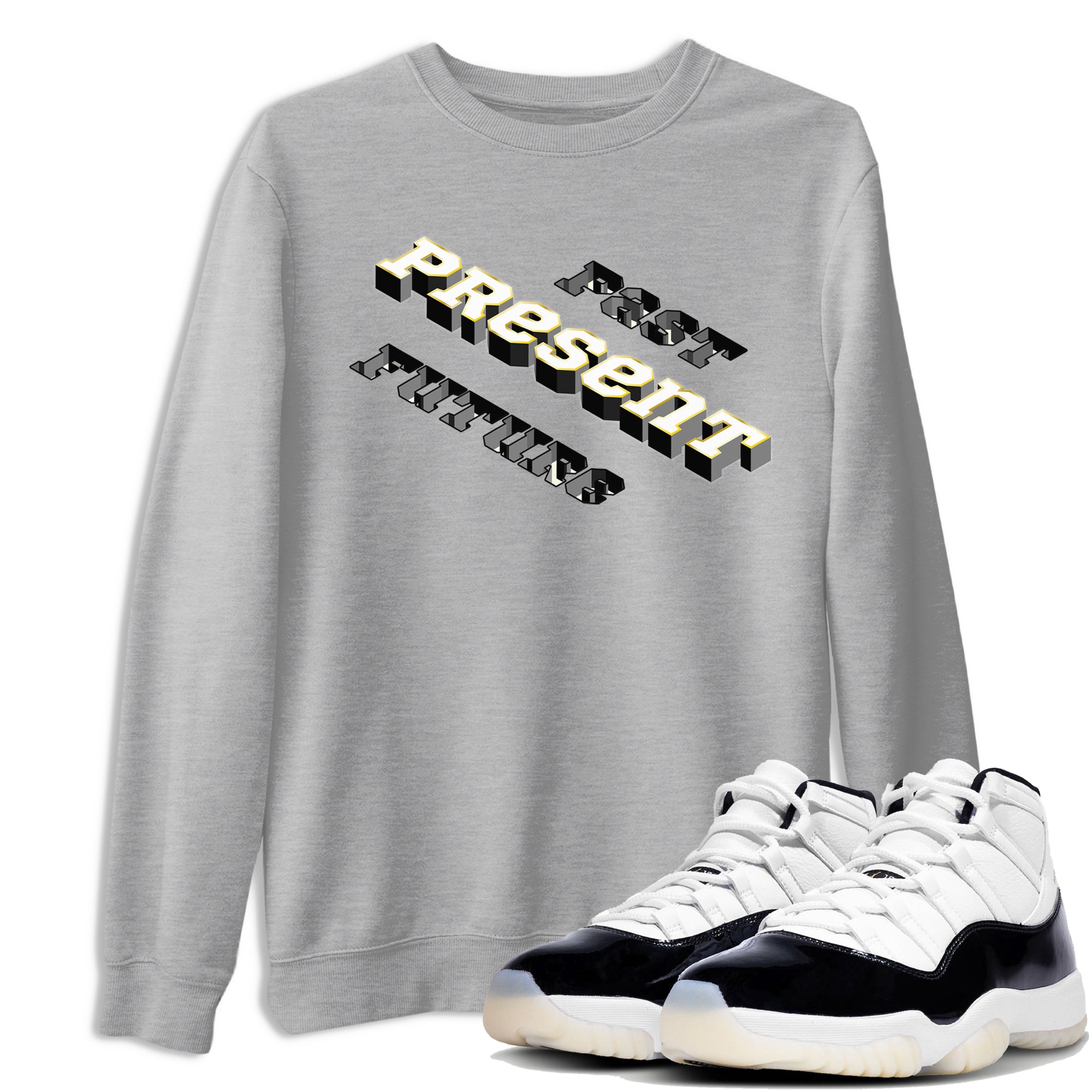 Past Present Future snkmatch Tees - Air Jordan 11 Gratitude