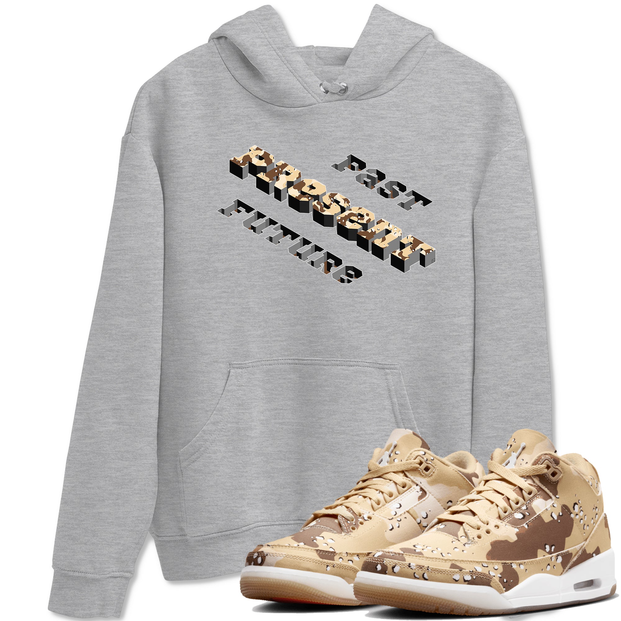 Past Present Future snkmatch Tees - Air Jordan 3 Desert Camo