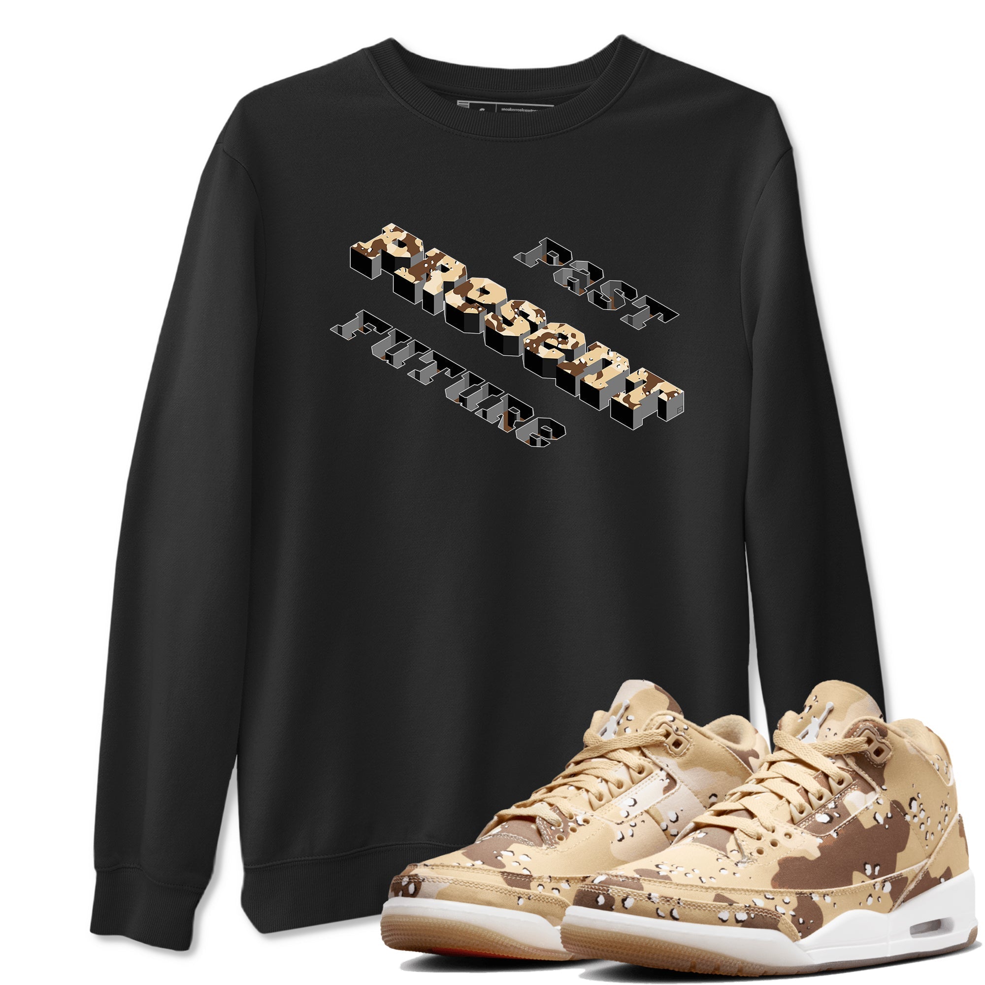 Past Present Future snkmatch Tees - Air Jordan 3 Desert Camo