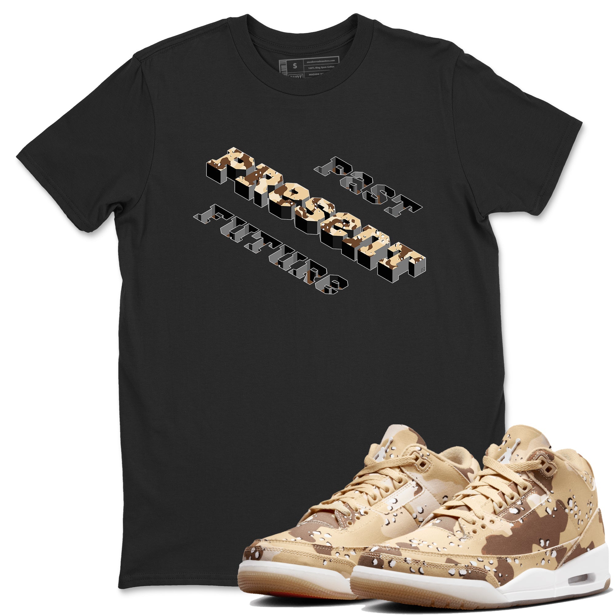 Past Present Future snkmatch Tees - Air Jordan 3 Desert Camo