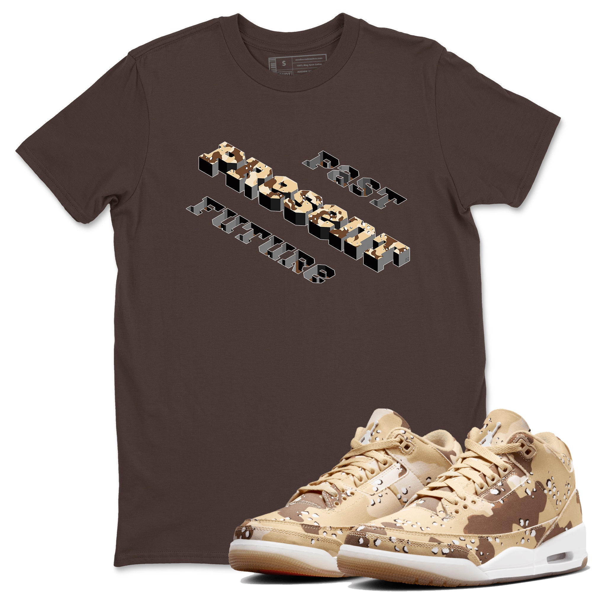 Past Present Future snkmatch Tees - Air Jordan 3 Desert Camo
