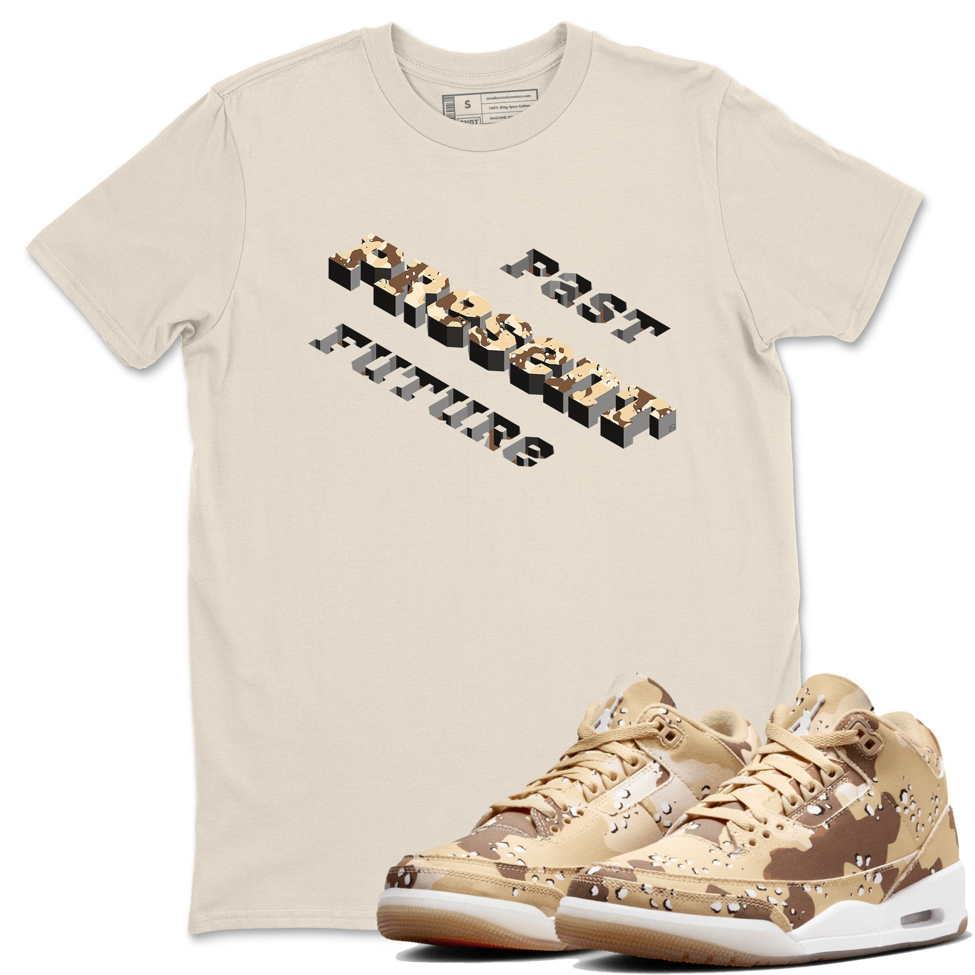 Past Present Future snkmatch Tees - Air Jordan 3 Desert Camo