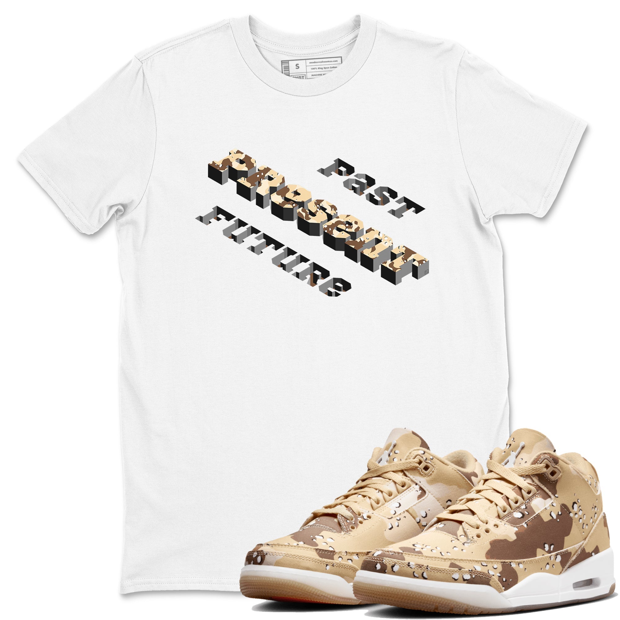 Past Present Future snkmatch Tees - Air Jordan 3 Desert Camo