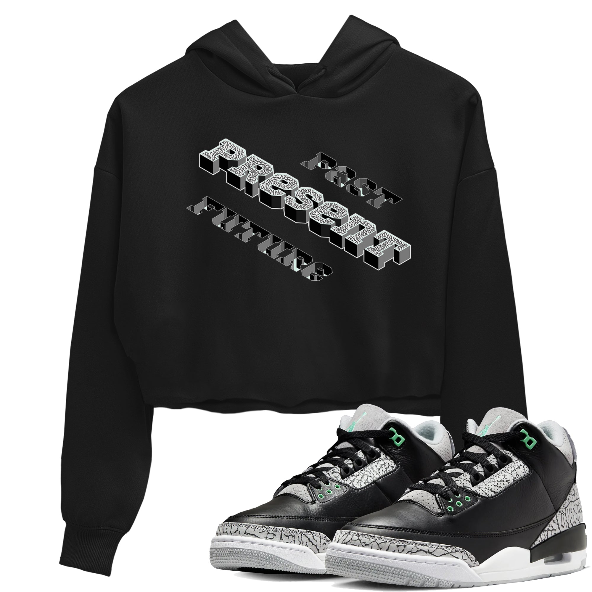 Past Present Future snkmatch Women's Top - Air Jordan 3 Green Glow