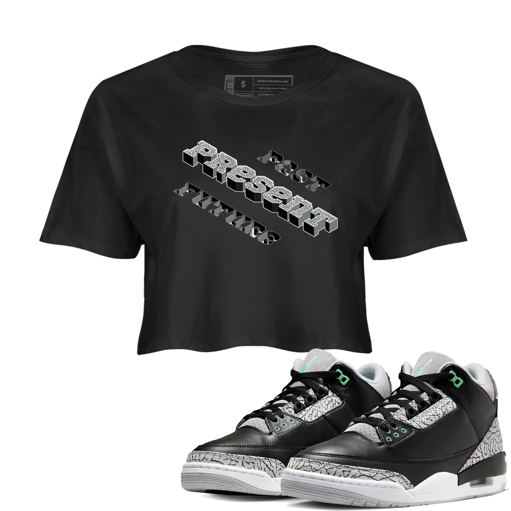Past Present Future snkmatch Women's Top - Air Jordan 3 Green Glow