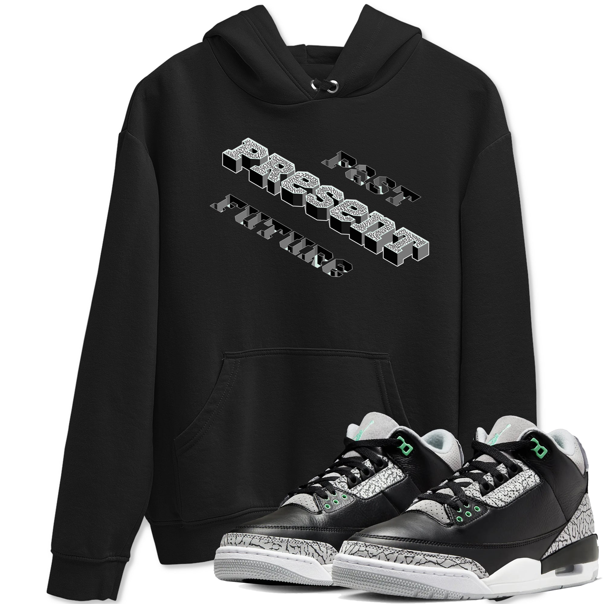 Past Present Future snkmatch Tees - Air Jordan 3 Green Glow