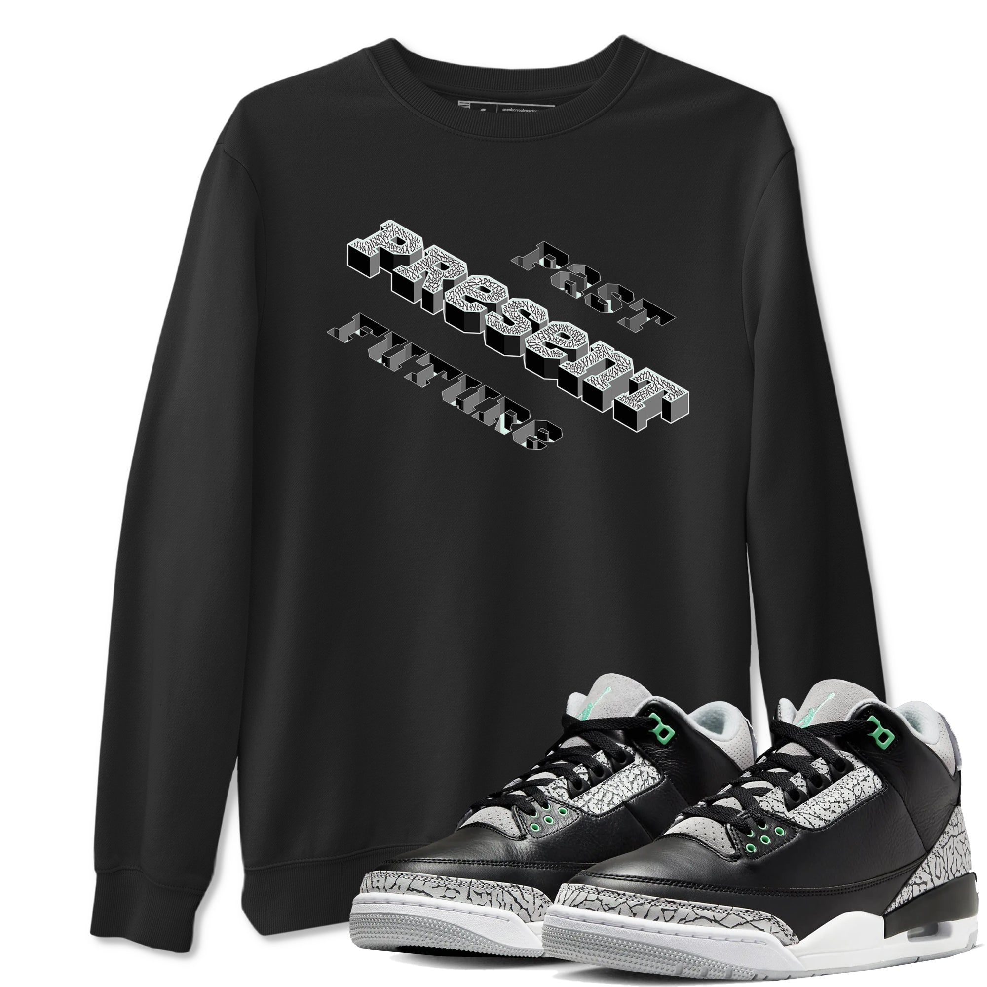 Past Present Future snkmatch Tees - Air Jordan 3 Green Glow