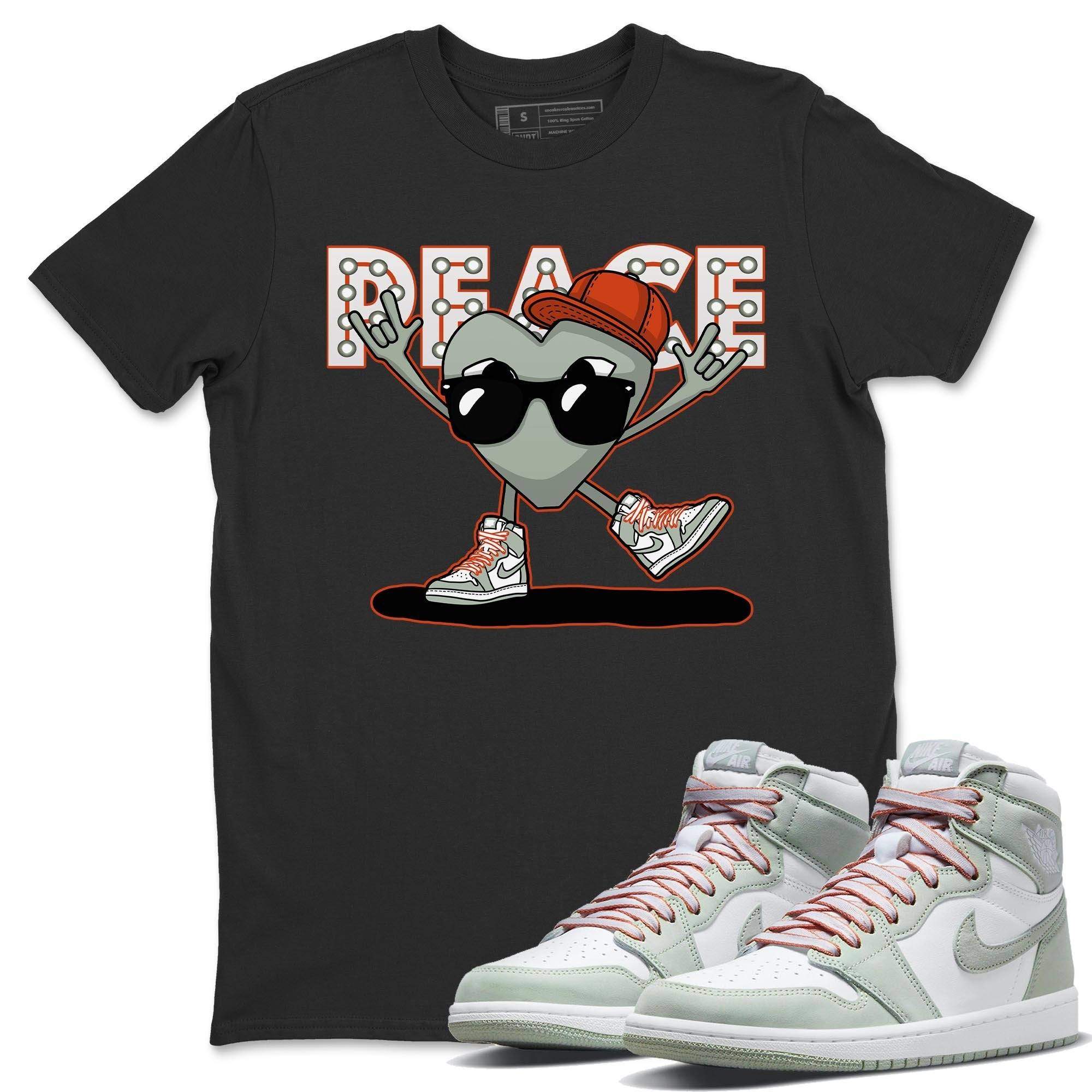 Peace Heart Unisex Tops - Air Jordan 1 Seafoam