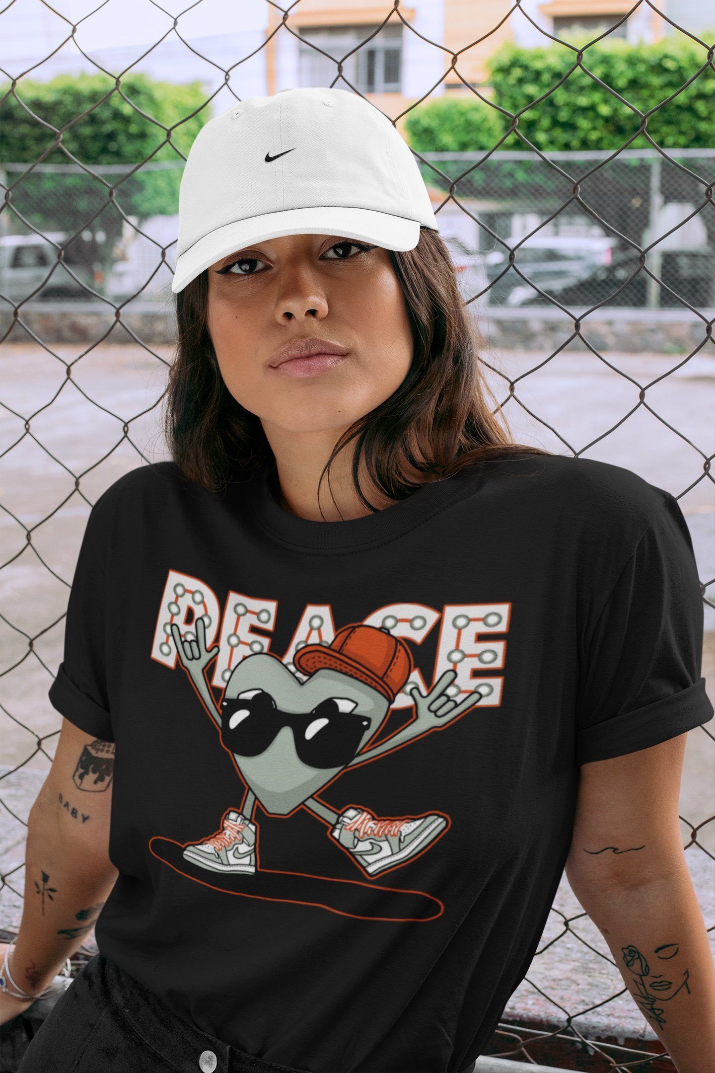 Peace Heart Unisex Tops - Air Jordan 1 Seafoam