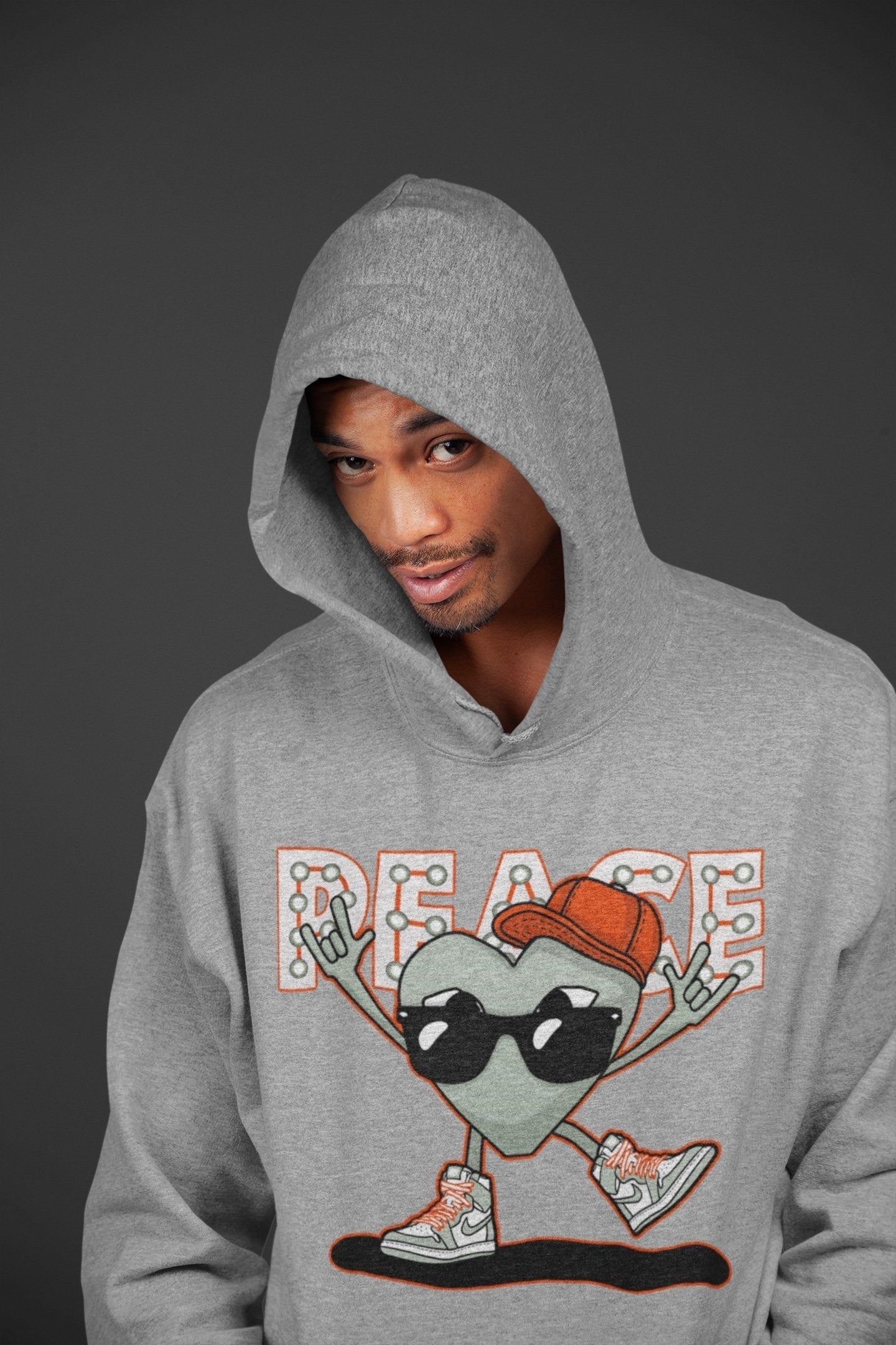 Peace Heart Unisex Tops - Air Jordan 1 Seafoam