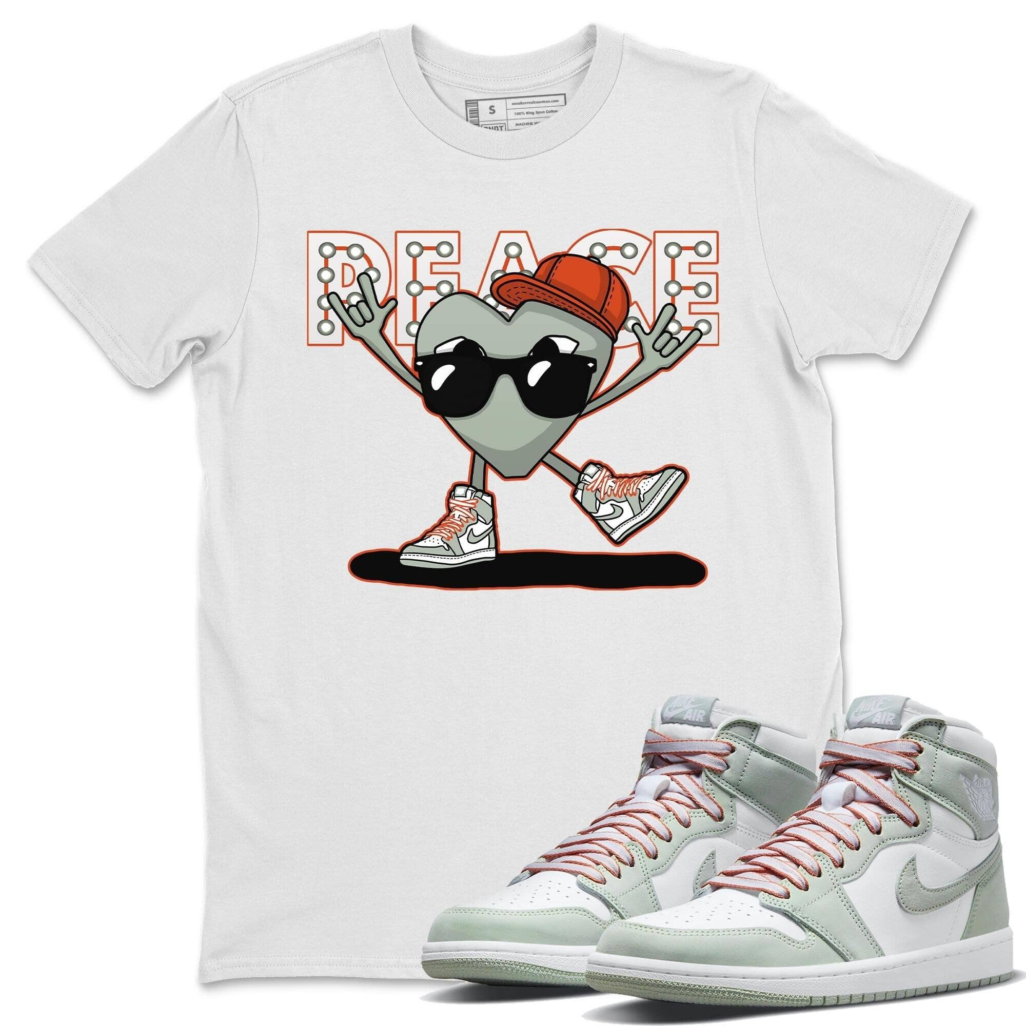 Peace Heart Unisex Tops - Air Jordan 1 Seafoam