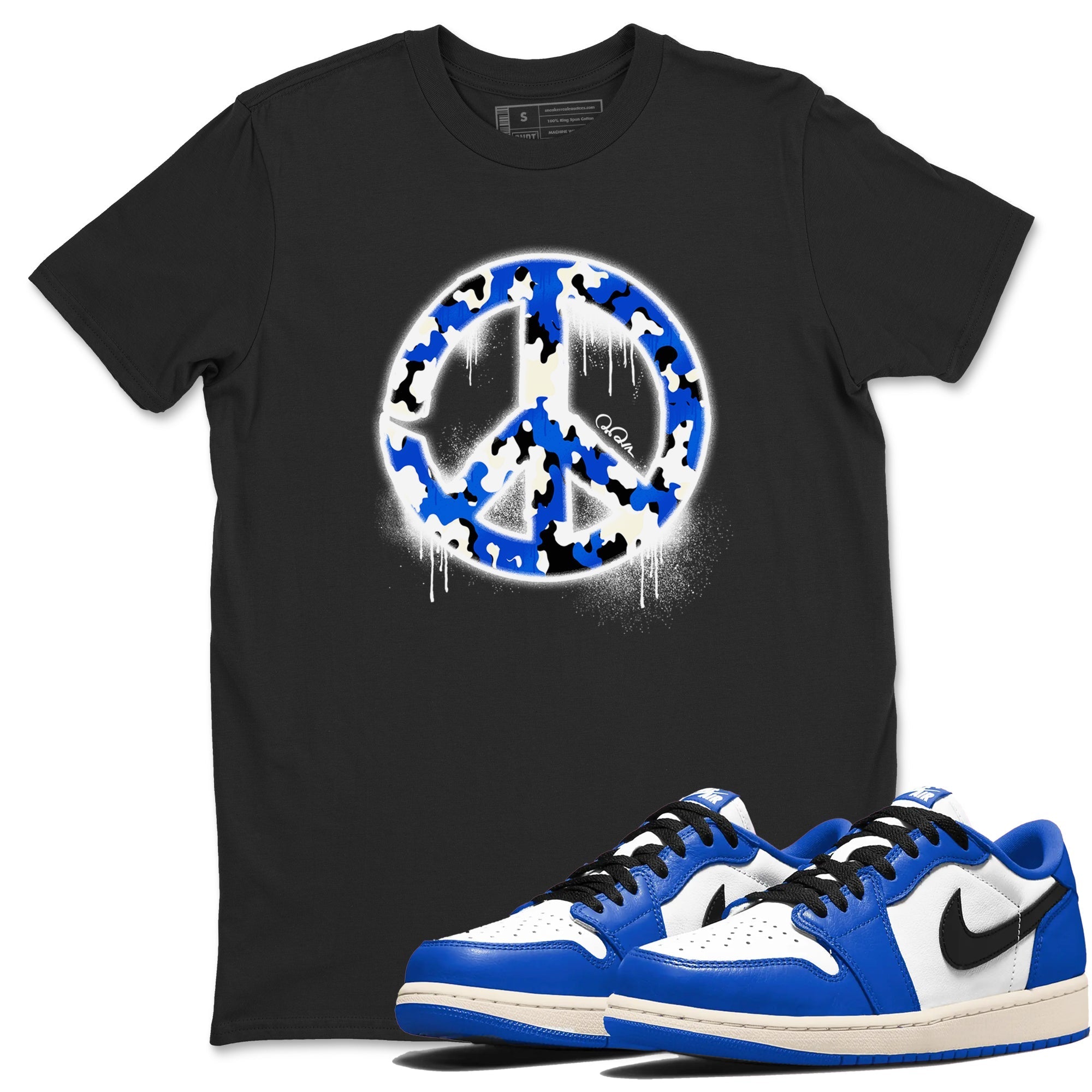 Peace Sign snkmatch Tees - Air Jordan 1 Game Royal