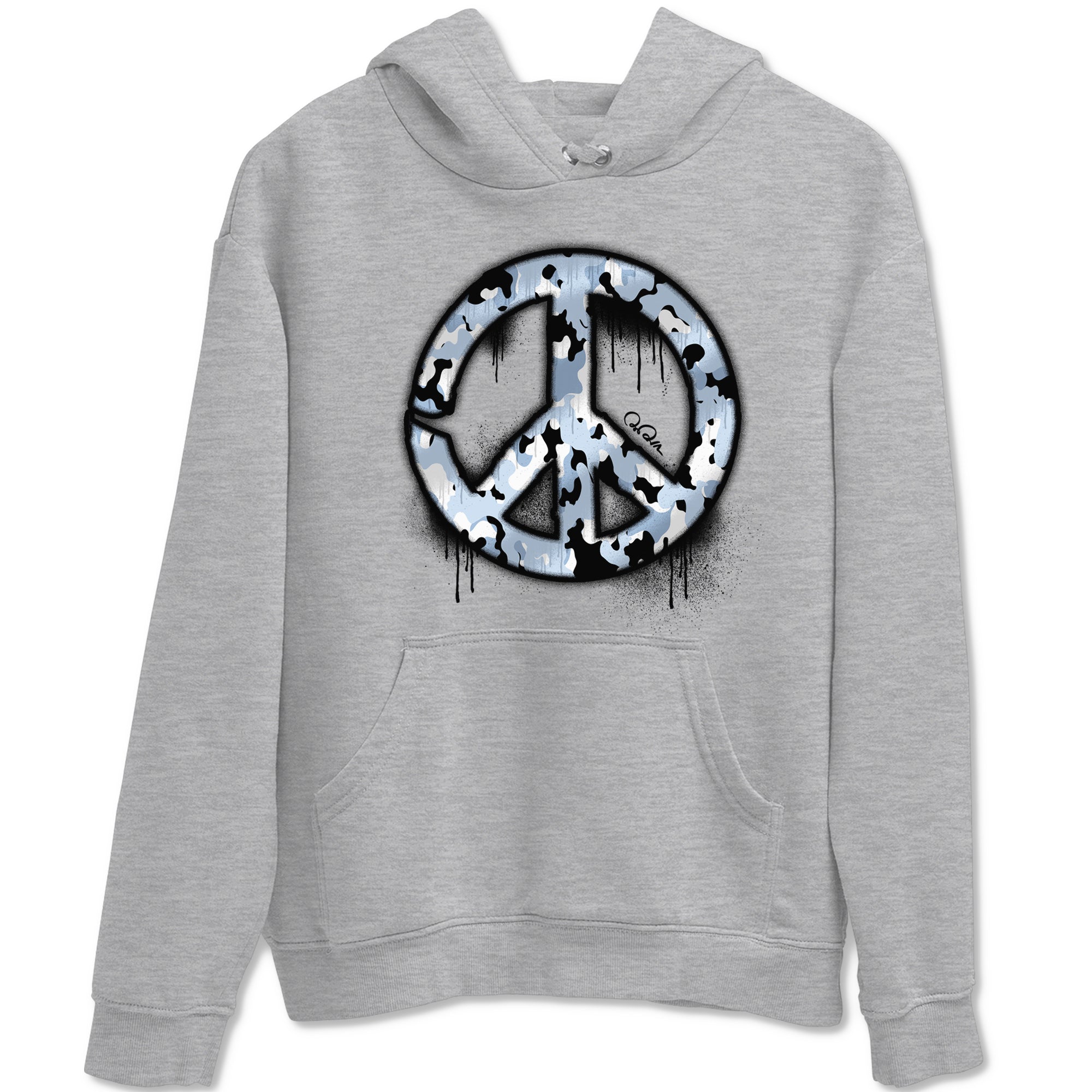 Peace Sign snkmatch Tees - Air Jordan 13 Blue Grey