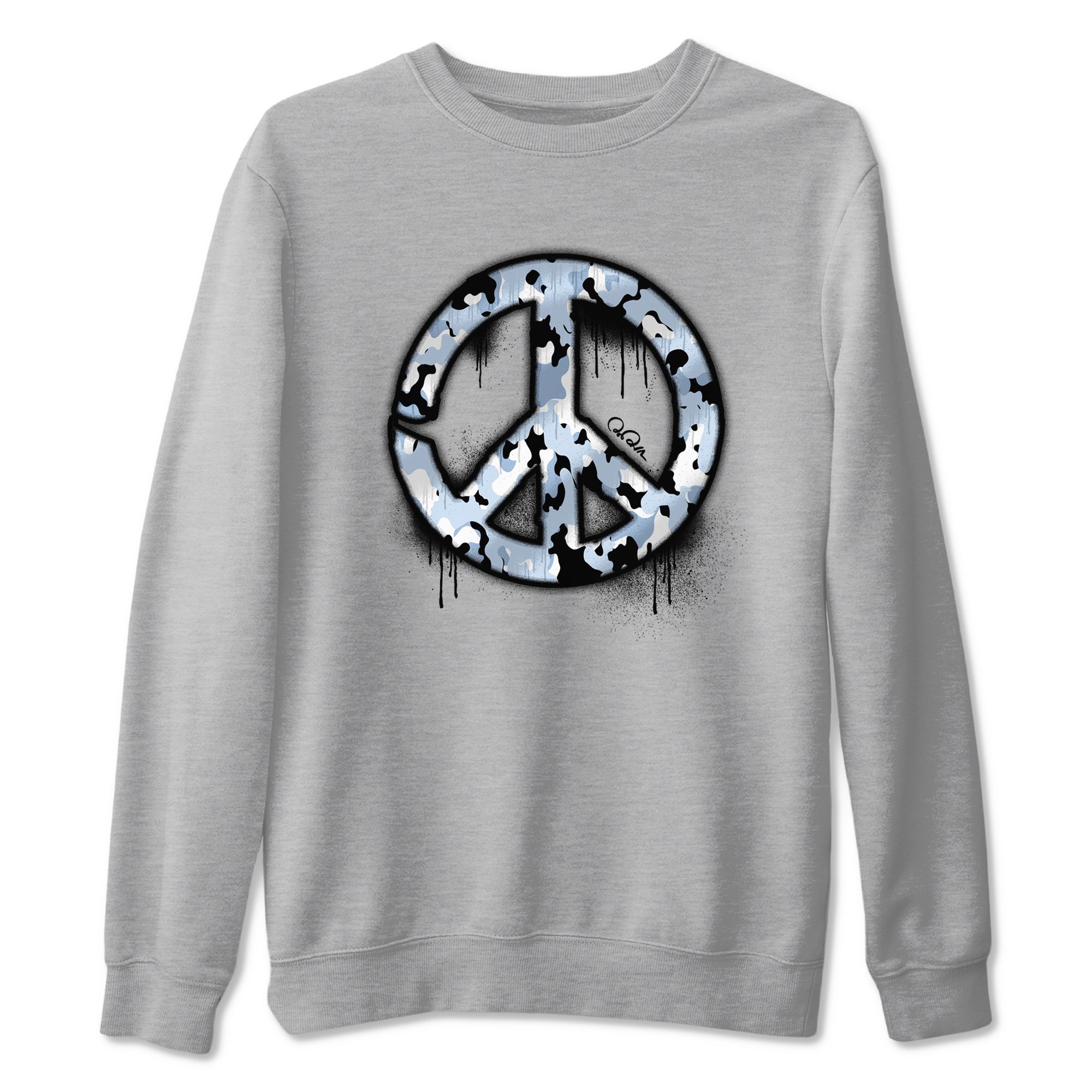Peace Sign snkmatch Tees - Air Jordan 13 Blue Grey
