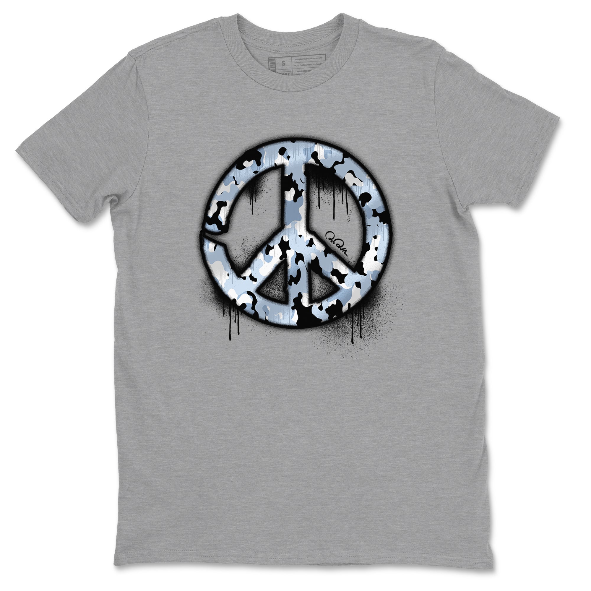 Peace Sign snkmatch Tees - Air Jordan 13 Blue Grey