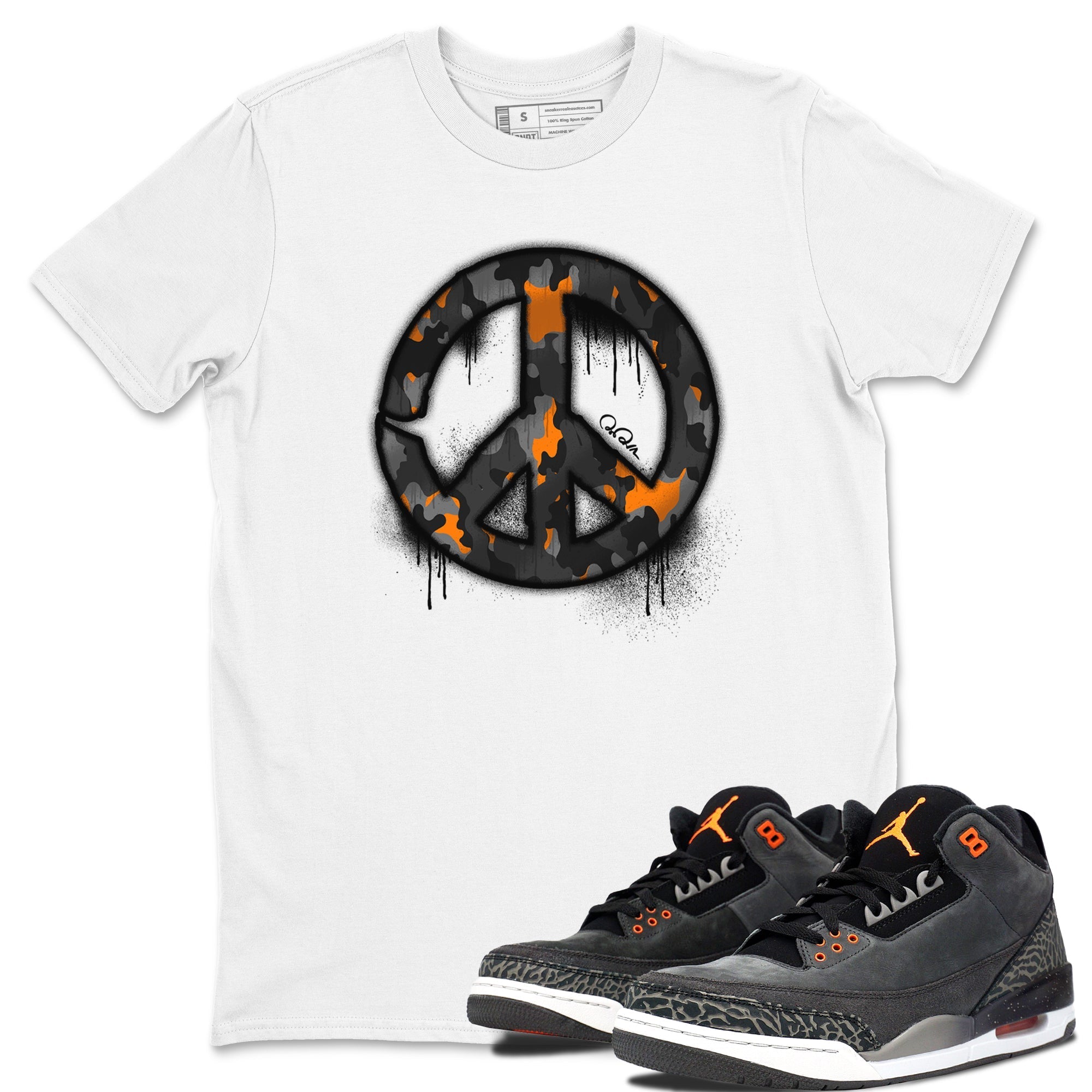 Peace Sign snkmatch Tee - Air Jordan 3 Fear