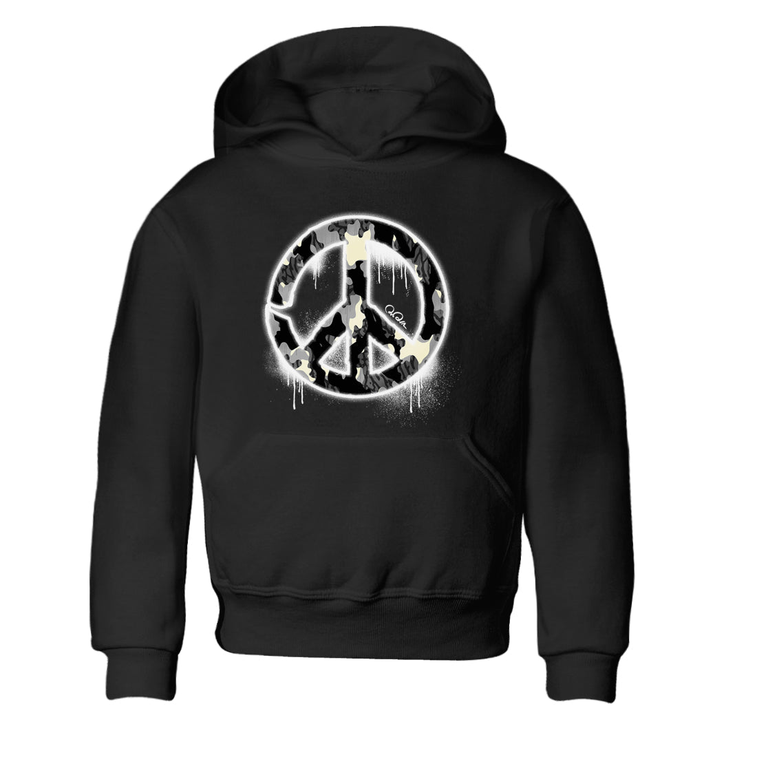 Peace Sign snkmatch Tee Kids - Air Jordan 3 Off Noir