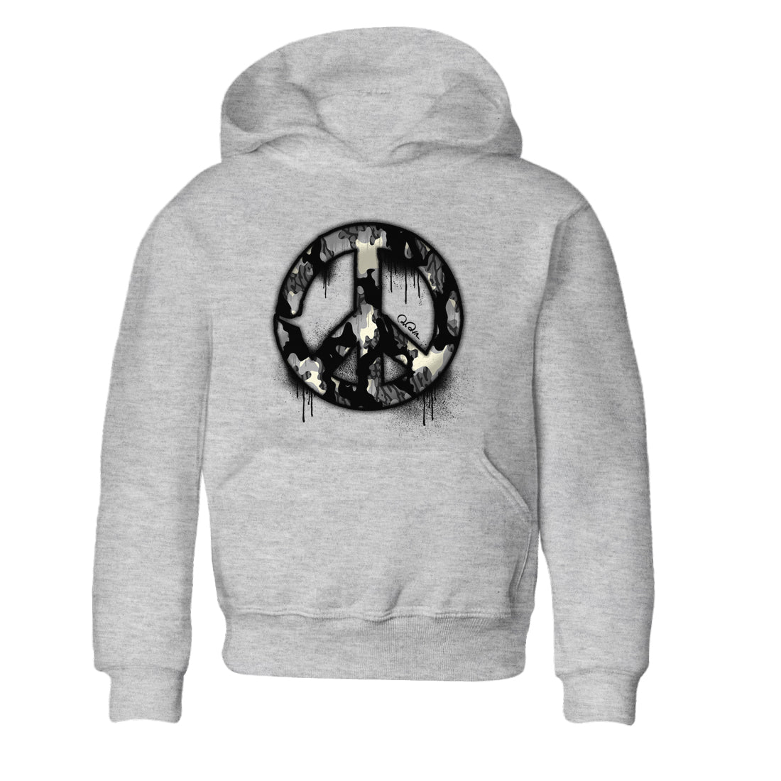 Peace Sign snkmatch Tee Kids - Air Jordan 3 Off Noir
