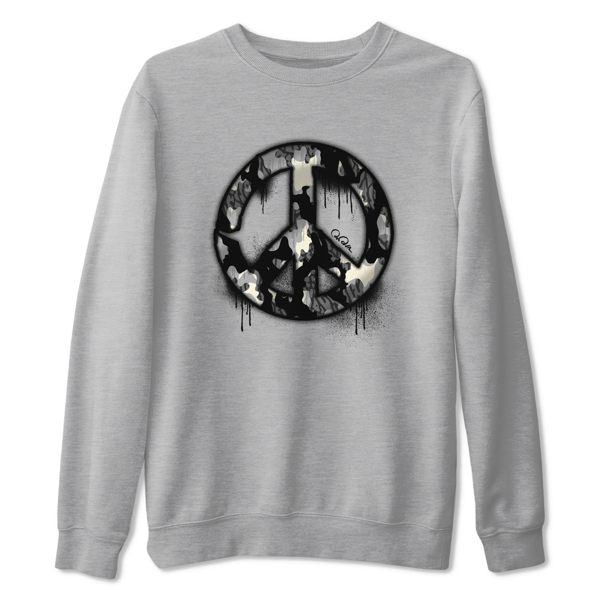 Peace Sign snkmatch Tee - Air Jordan 3 Off Noir