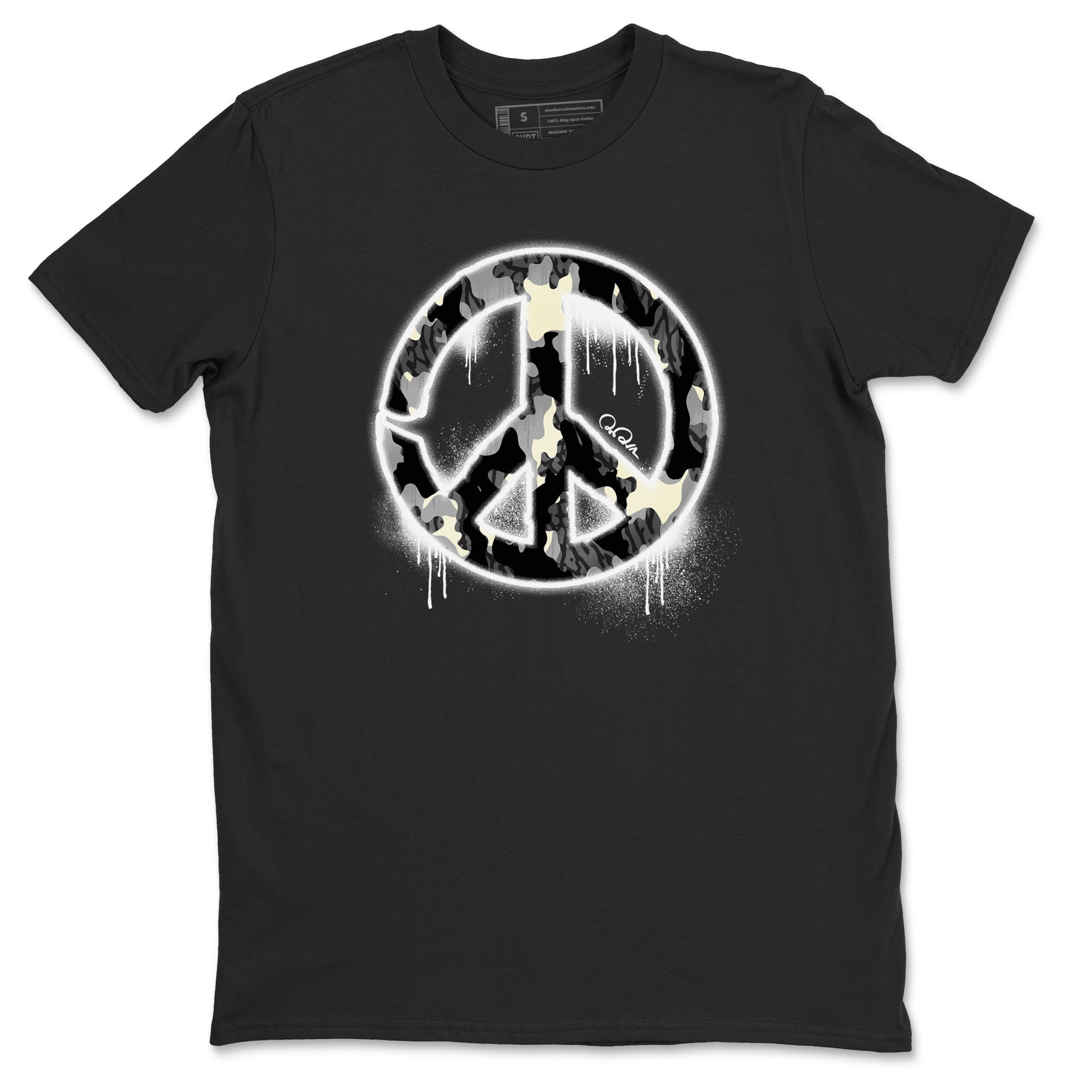 Peace Sign snkmatch Tee - Air Jordan 3 Off Noir