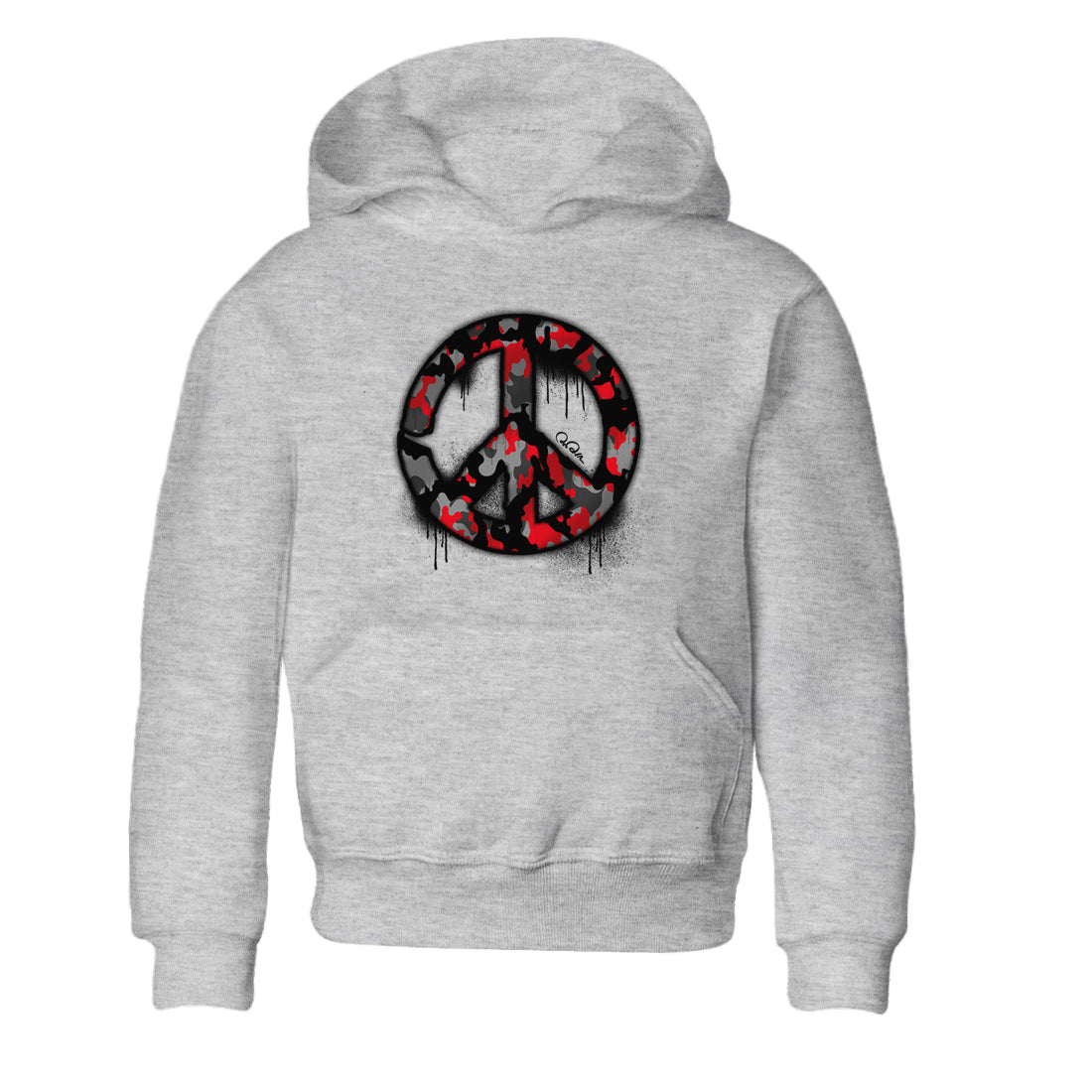 Peace Sign snkmatch Tee Kids - Air Jordan 4 Bred Reimagined