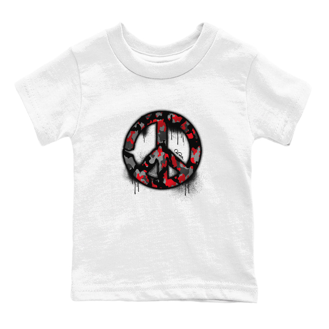 Peace Sign snkmatch Tee Kids - Air Jordan 4 Bred Reimagined