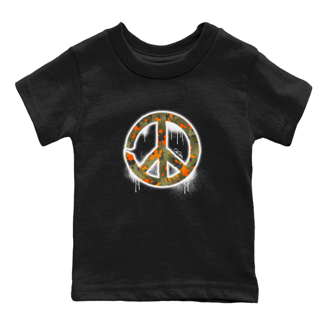 Peace Sign snkmatch Tees Kids - Air Jordan 5 Olive