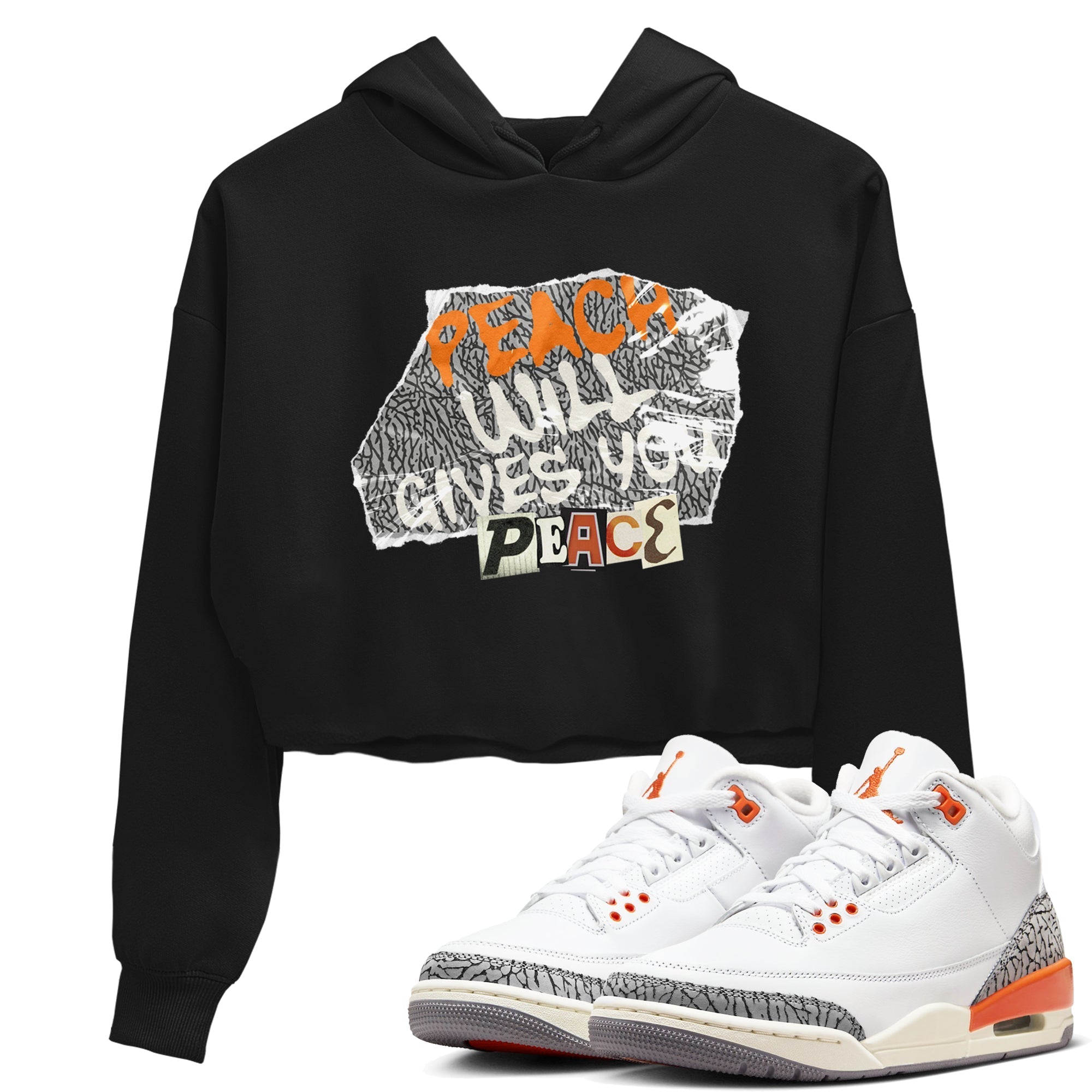 Peach Will Gives You Peace snkmatch Women's Top - Air Jordan 3 Georgia Peach