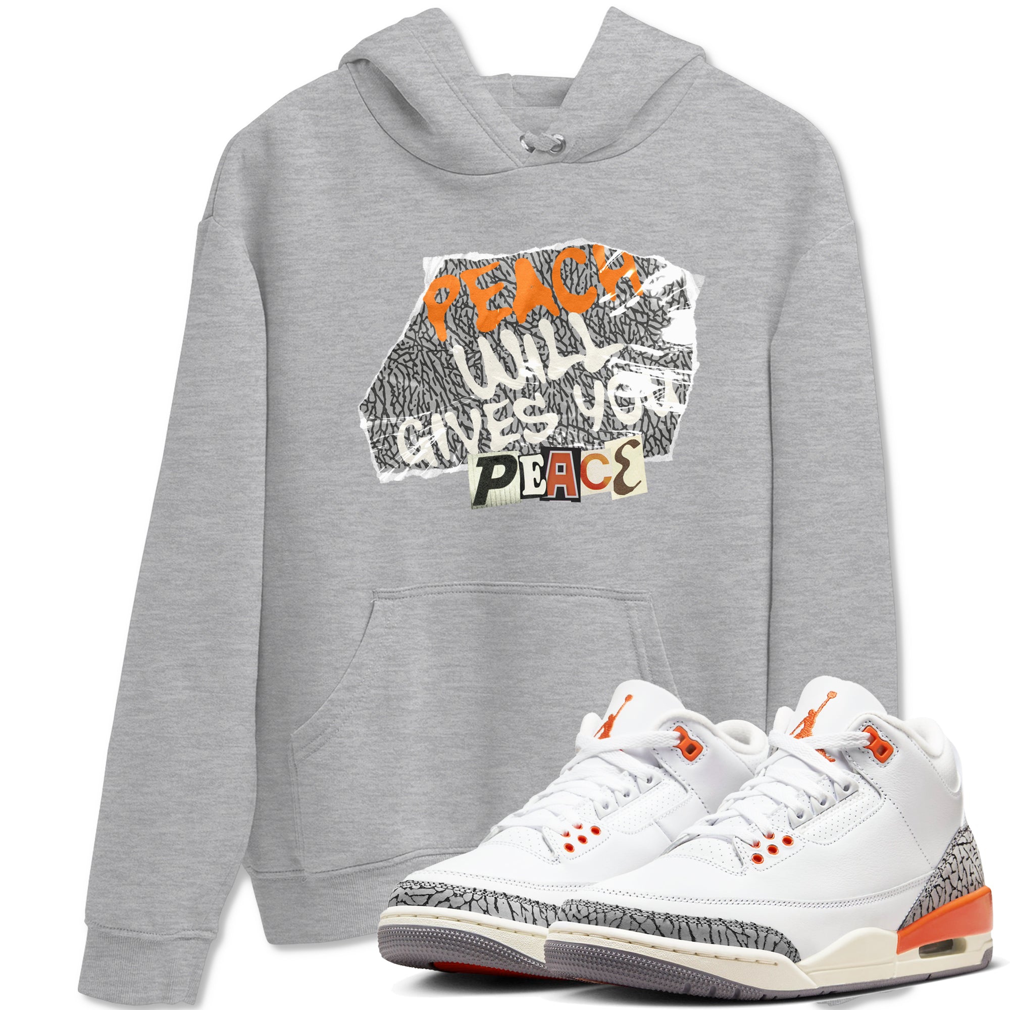Peach Will Gives You Peace snkmatch Tees - Air Jordan 3 Georgia Peach