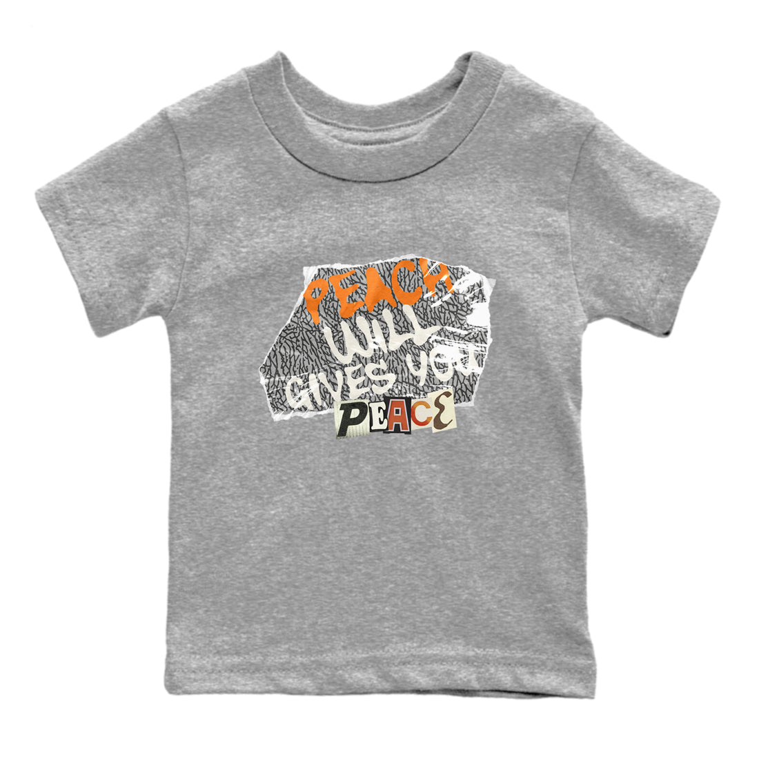 Peach Will Gives You Peace snkmatch Tees Kids - Air Jordan 3 Georgia Peach