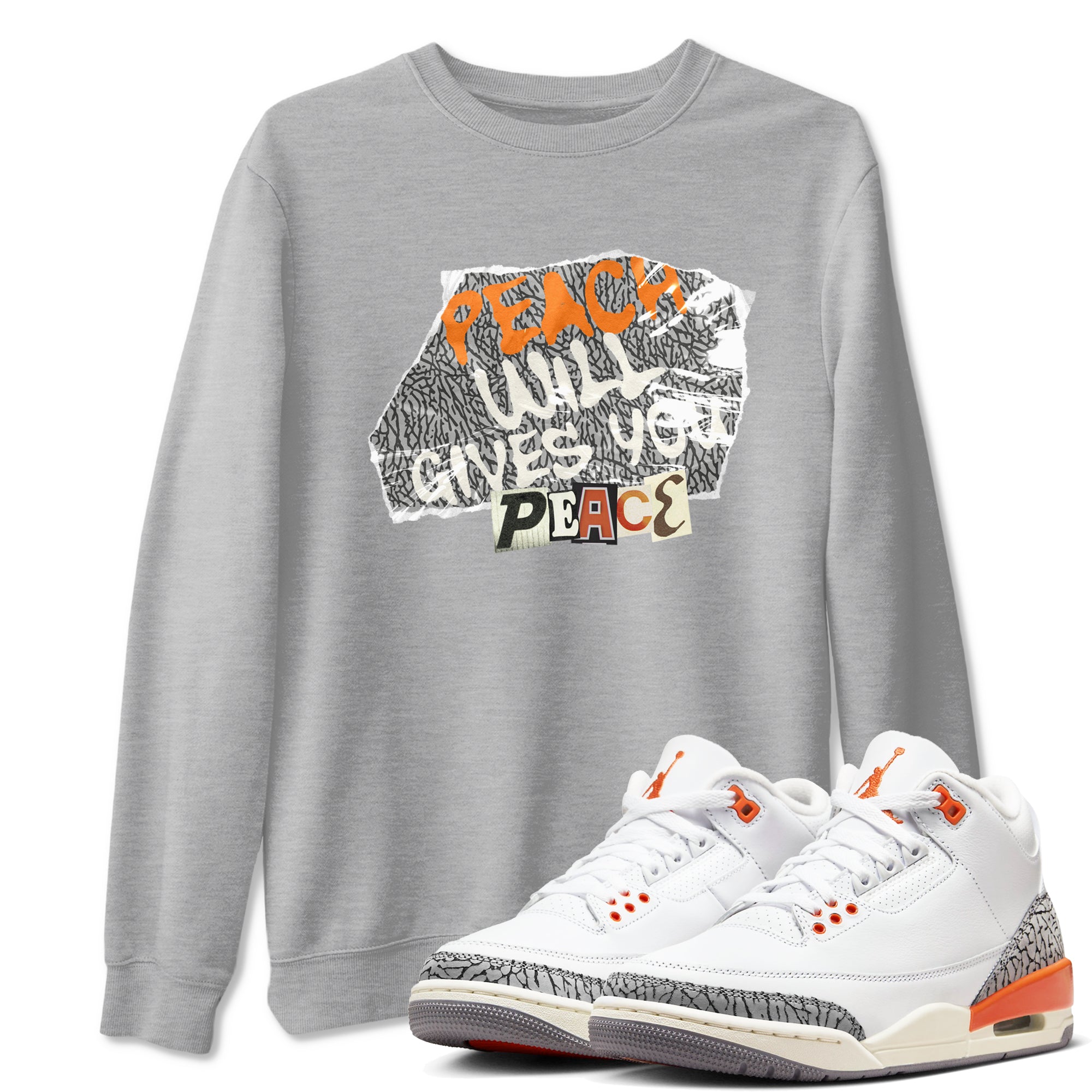 Peach Will Gives You Peace snkmatch Tees - Air Jordan 3 Georgia Peach