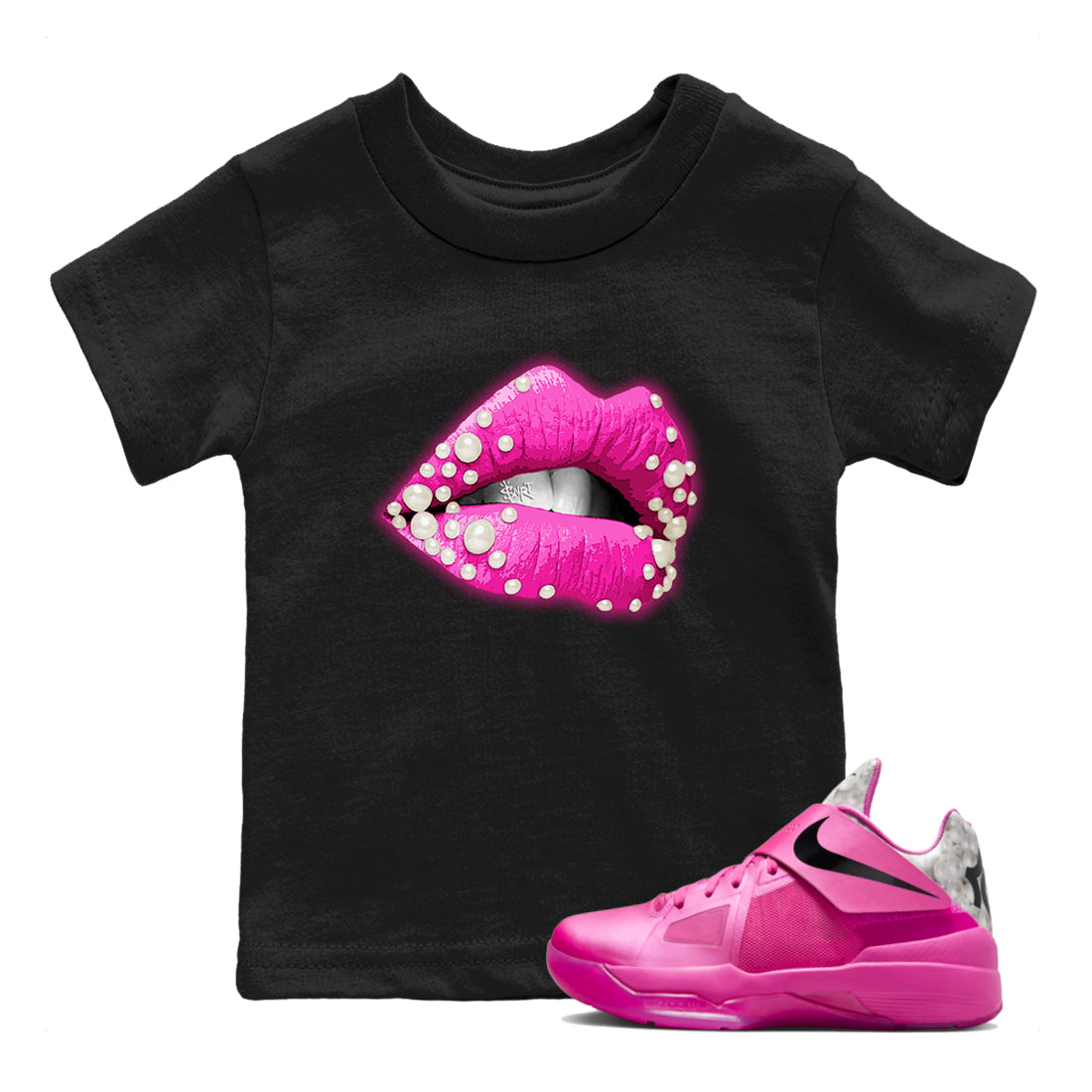 Pearl Lips snkmatch Tees Kids - Nike KD 4 Aunt Pearl