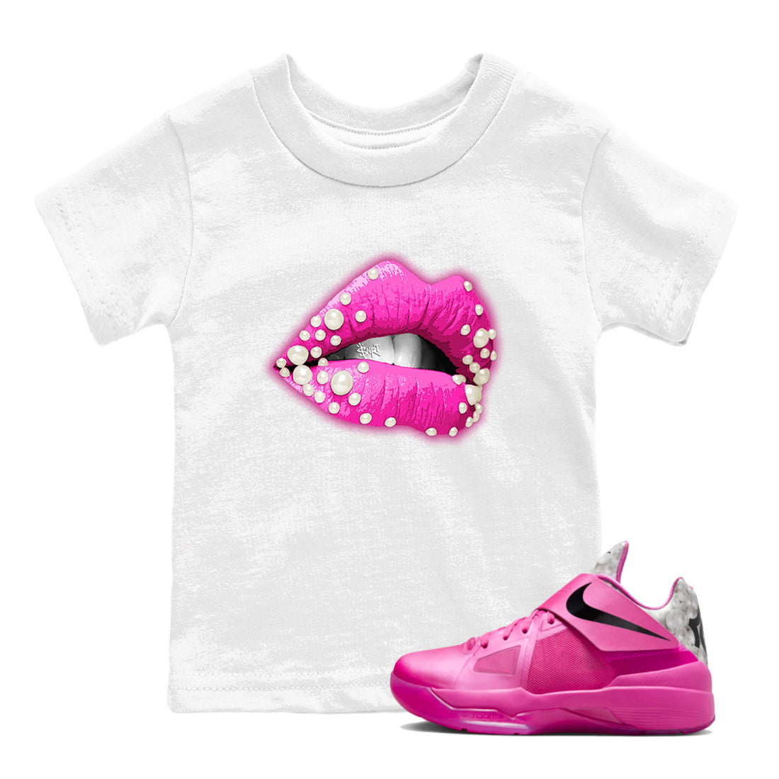 Pearl Lips snkmatch Tees Kids - Nike KD 4 Aunt Pearl