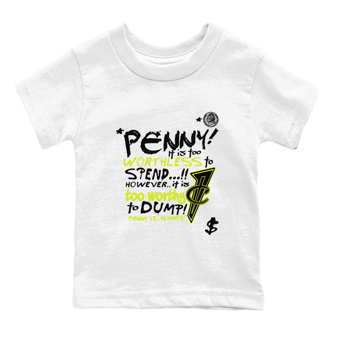 Penny Is snkmatch Tees Kids - Air Foamposite One Black Volt