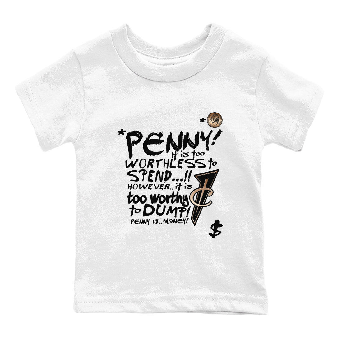 Penny Is snkmatch Tees Kids - Air Foamposite One Metallic Copper