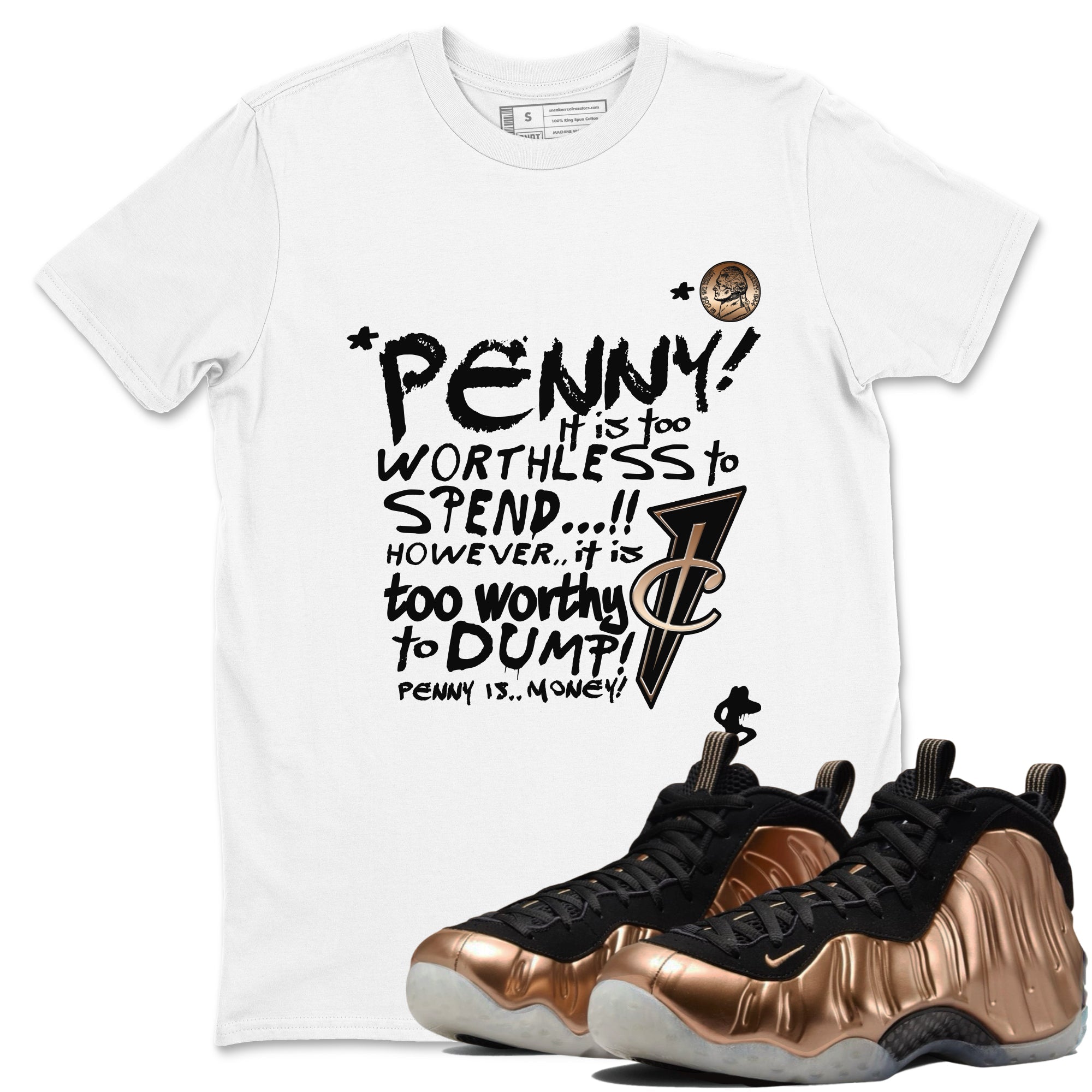 Penny Is snkmatch Tees - Air Foamposite One Metallic Copper