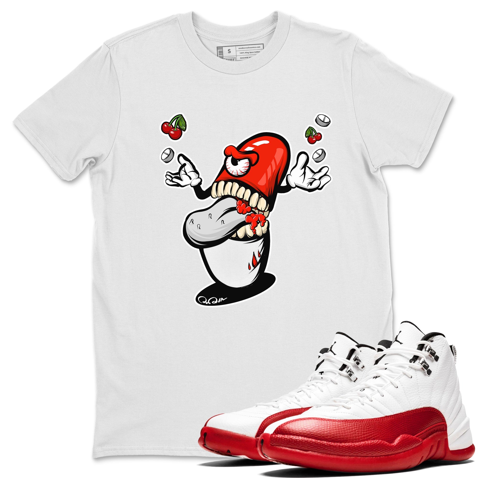 Pill Monster Unisex Tops - Air Jordan 12 Cherry