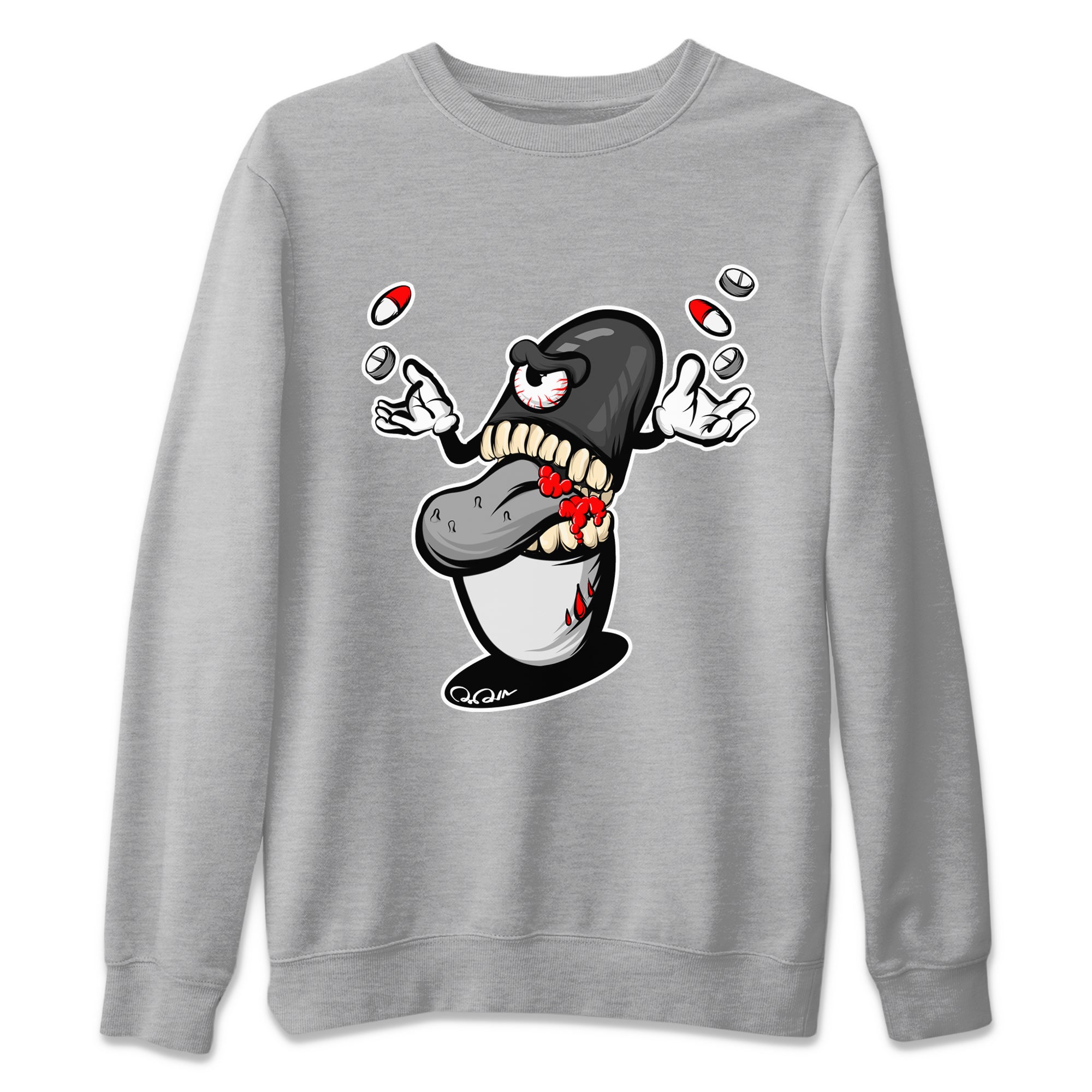 Pill Monster Unisex Tops - Air Jordan 13 Black Flint