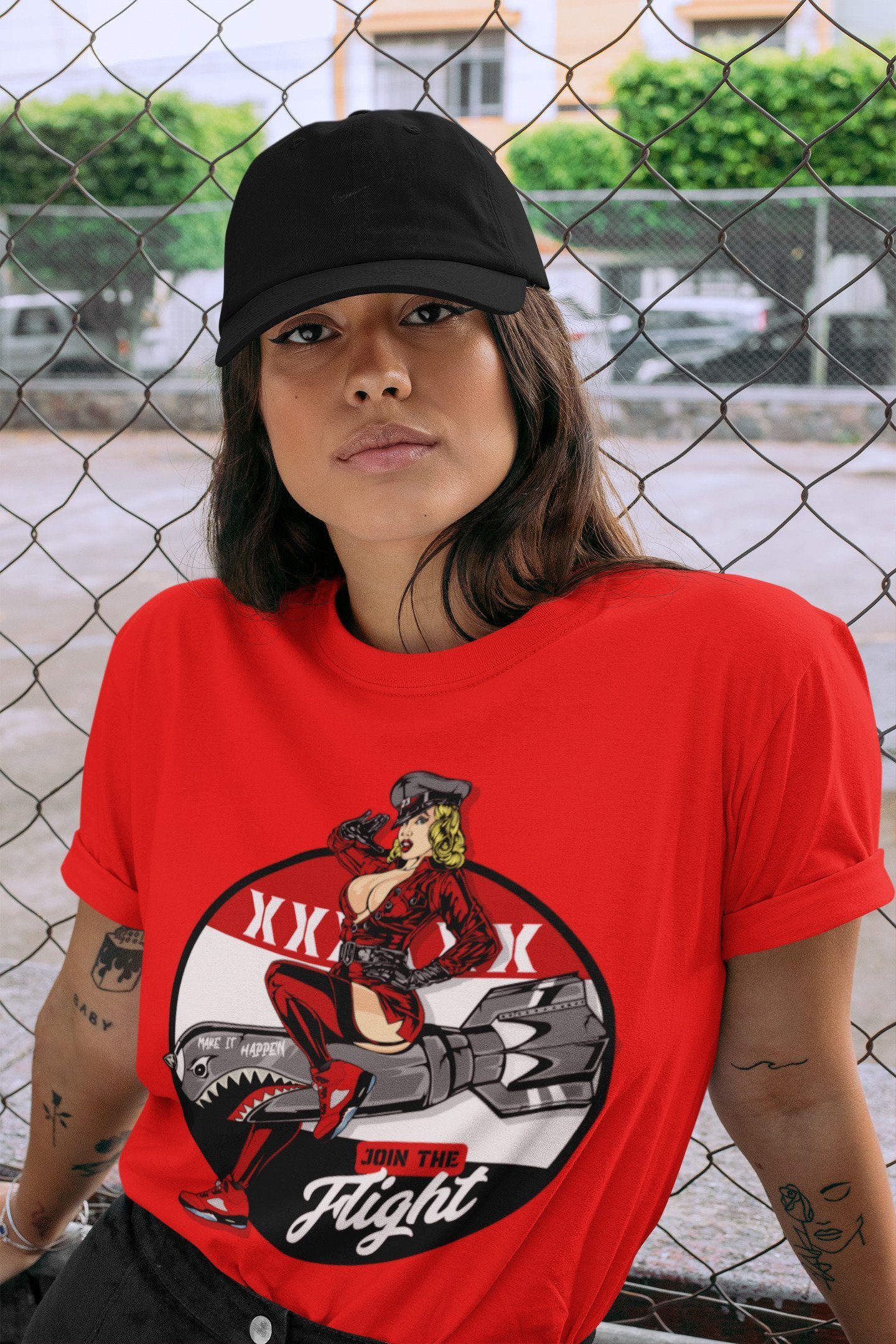 Pin Up Girl Unisex Tops - Air Jordan 5 Raging Bull