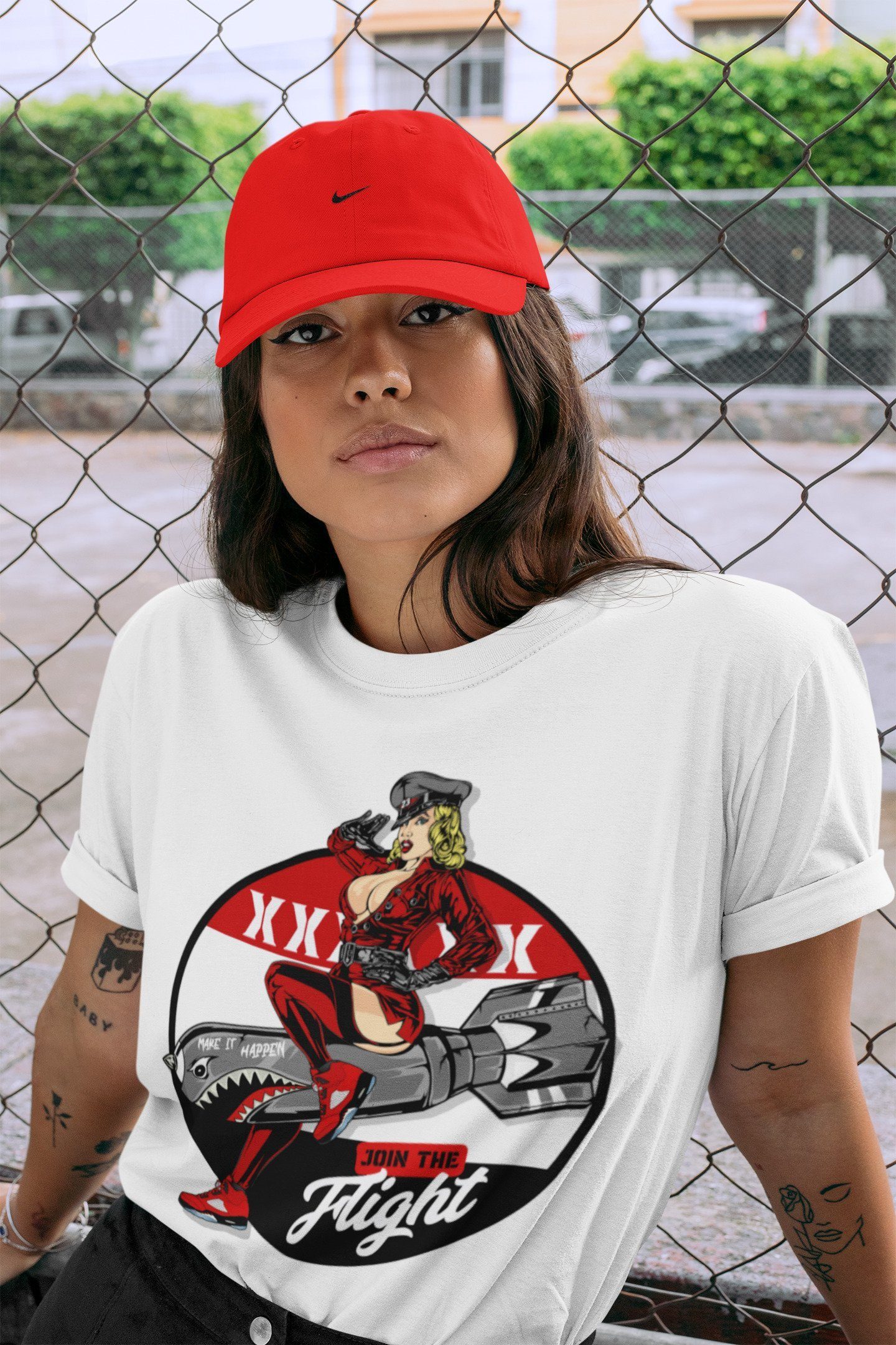 Pin Up Girl Unisex Tops - Air Jordan 5 Raging Bull